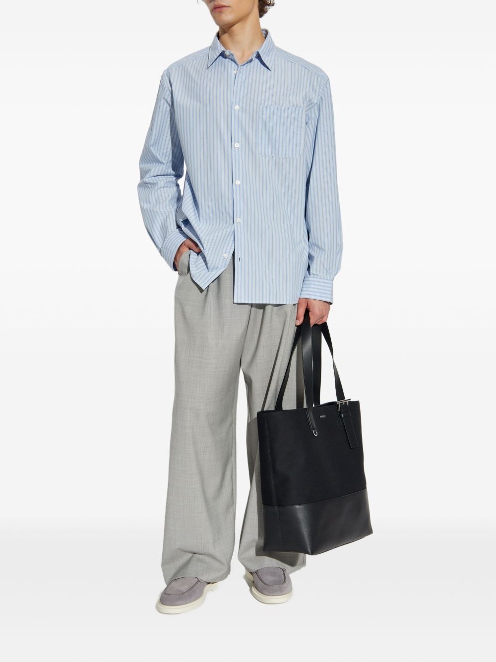 striped button-up shirt - 2
