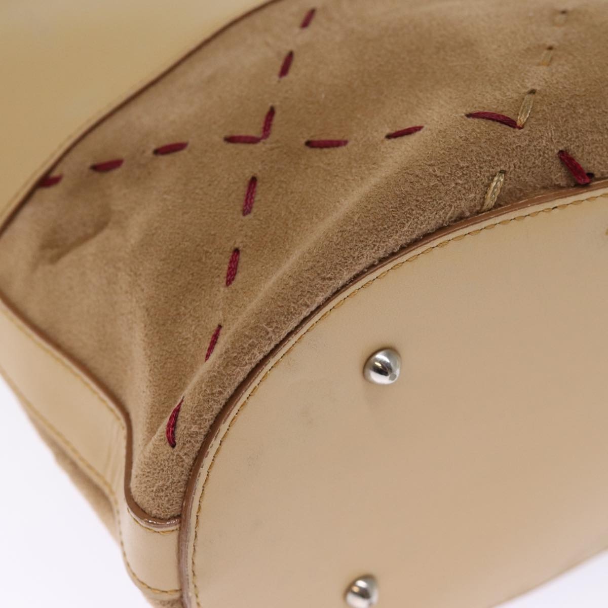 Burberry Shoulder Bag Suede Leather Beige - 15