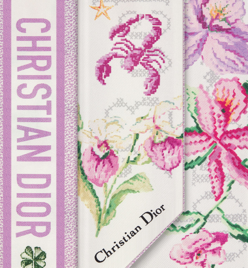 Christian Dior 1947 Zodiac Scorpio Mitzah Scarf 4