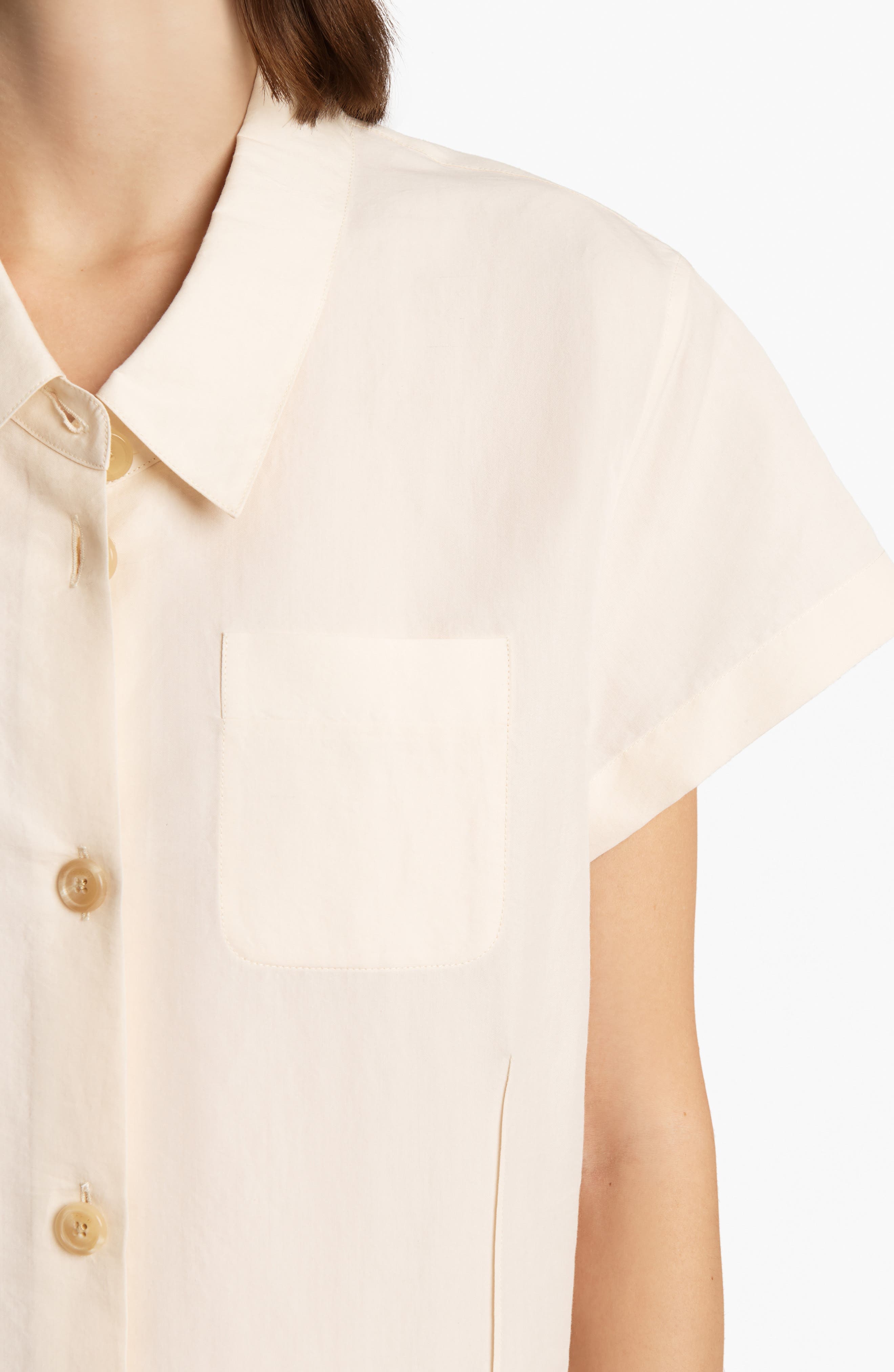 Khaite Effy Organza Shirtdress in Natural at Nordstrom - 3