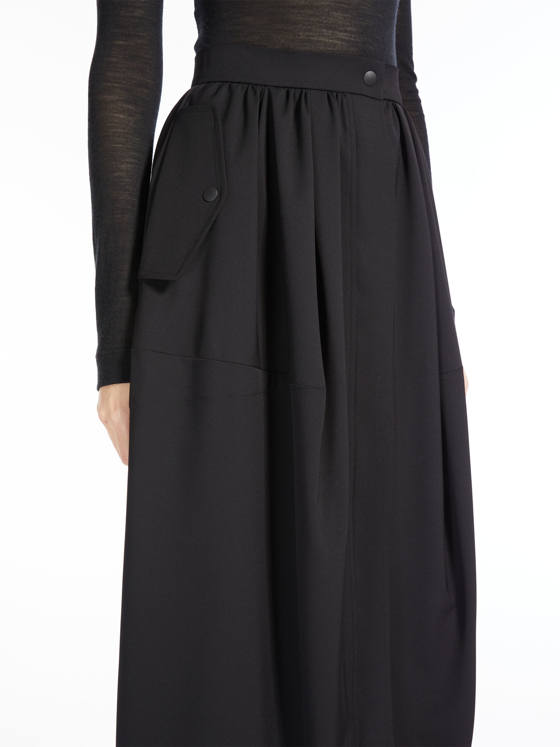 LUCA Long, gabardine wool skirt - 5
