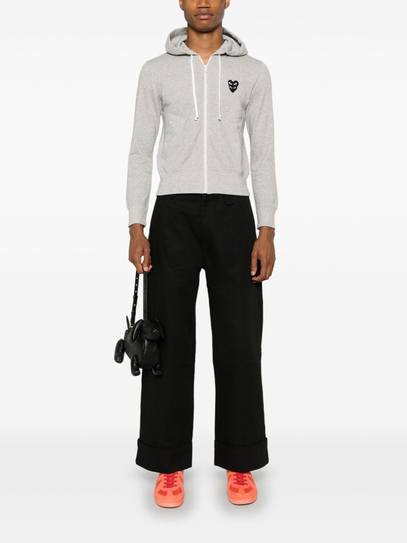 mélange-effect cotton hoodie 3