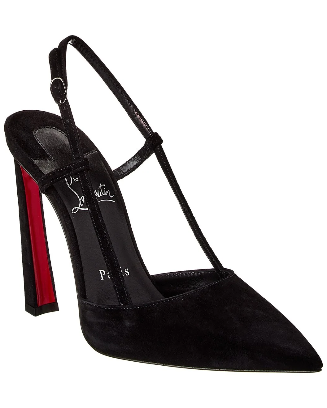 Christian Louboutin Condoroline 100 Suede Slingback Pump - 1