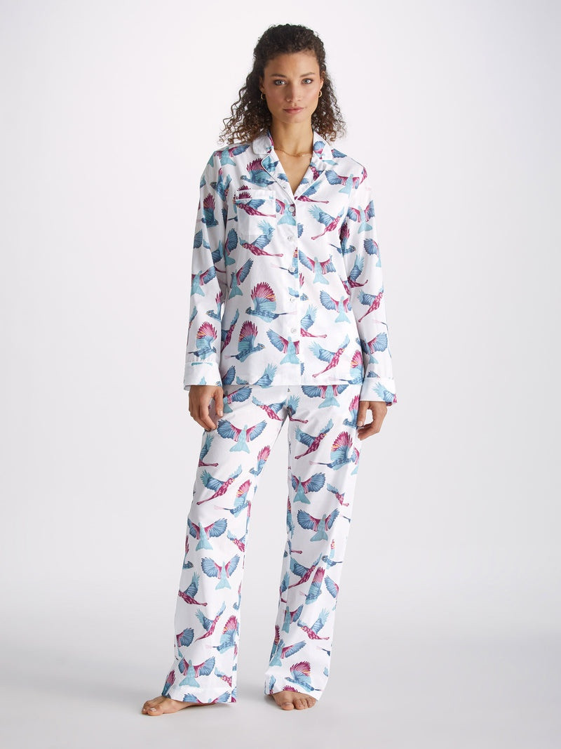 Derek Rose Women's Pyjamas Ledbury 63 Cotton Batiste White outlook