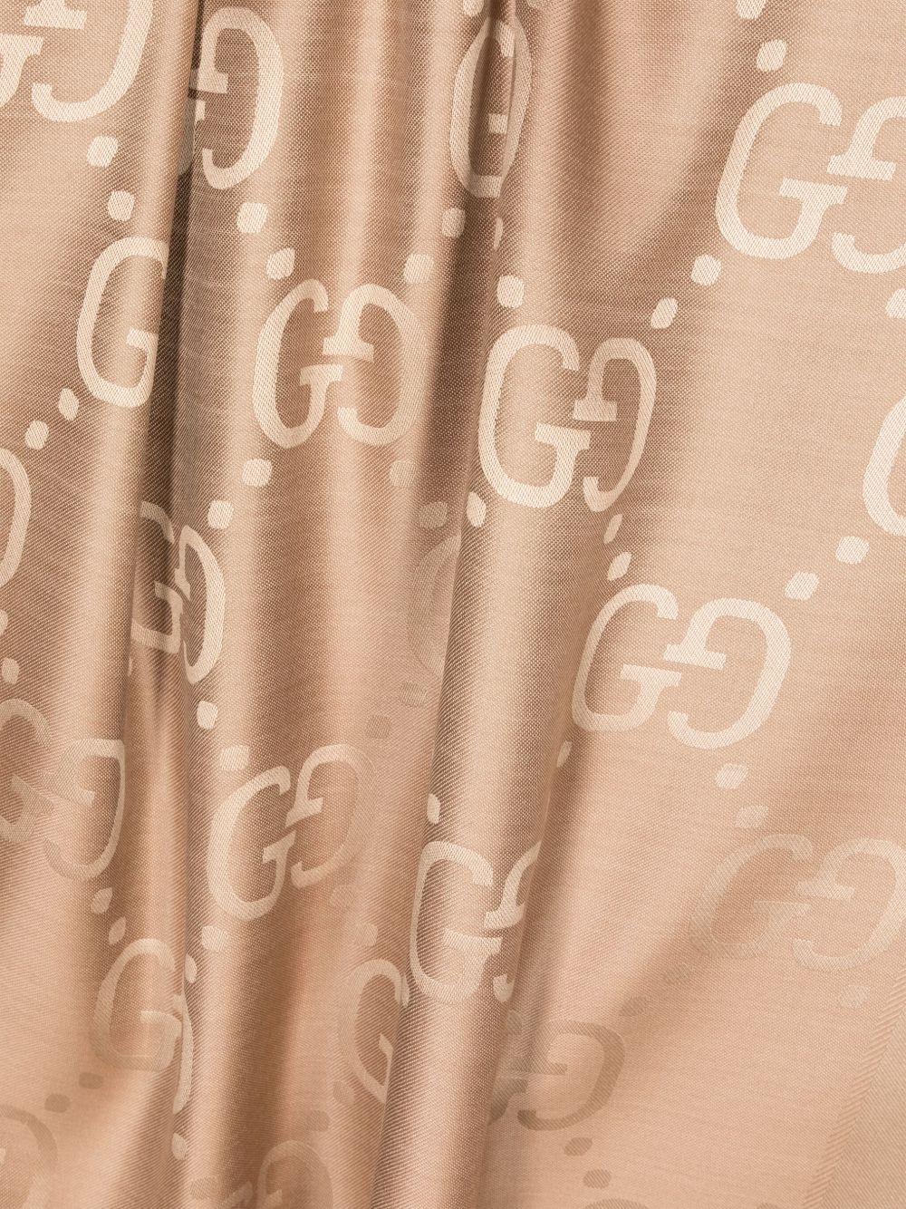 GG jacquard wool silk shawl - 2