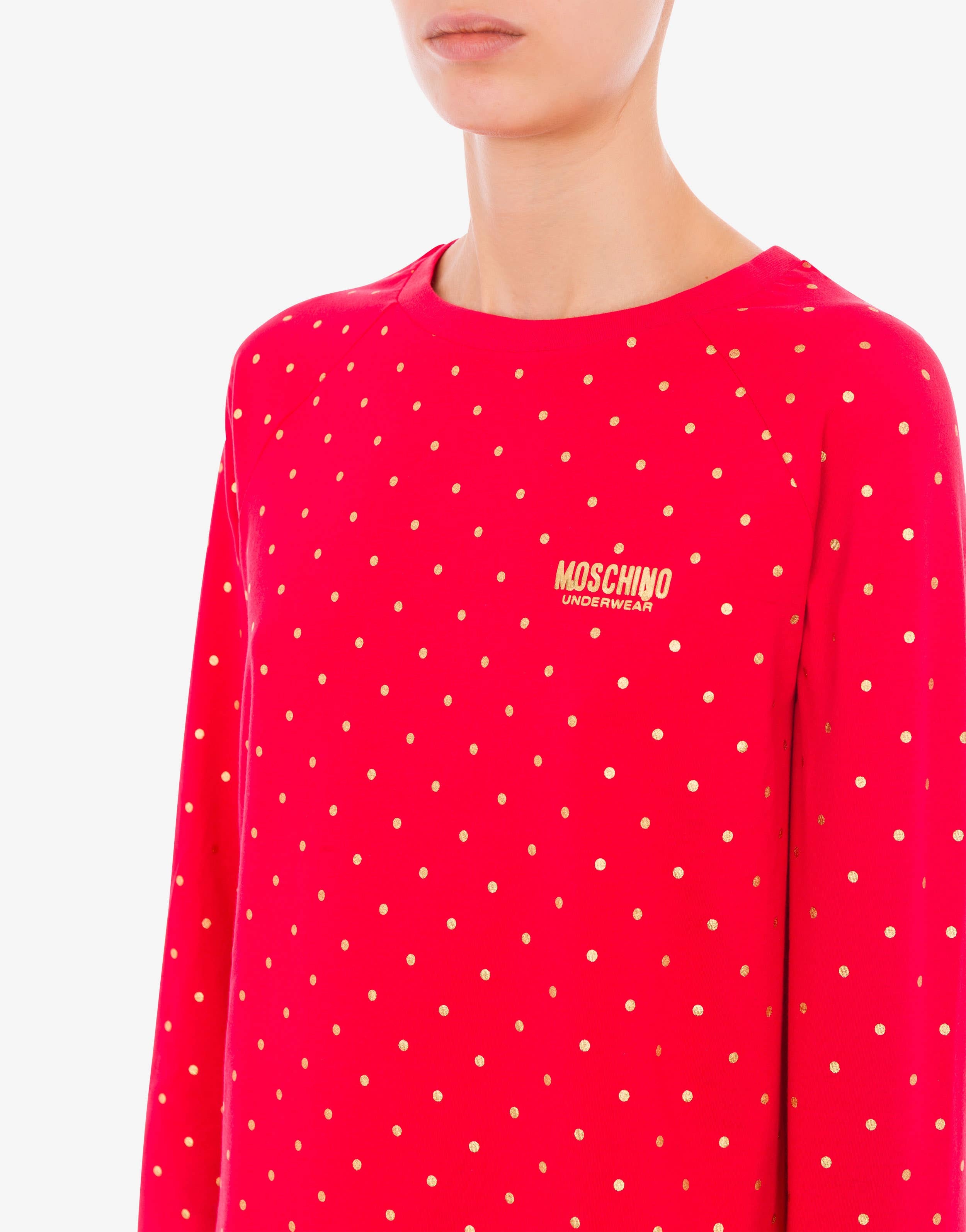 POLKA DOTS STRETCH JERSEY PYJAMAS - 4