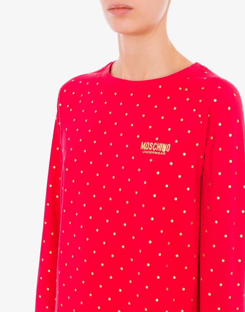 POLKA DOTS STRETCH JERSEY PYJAMAS 4
