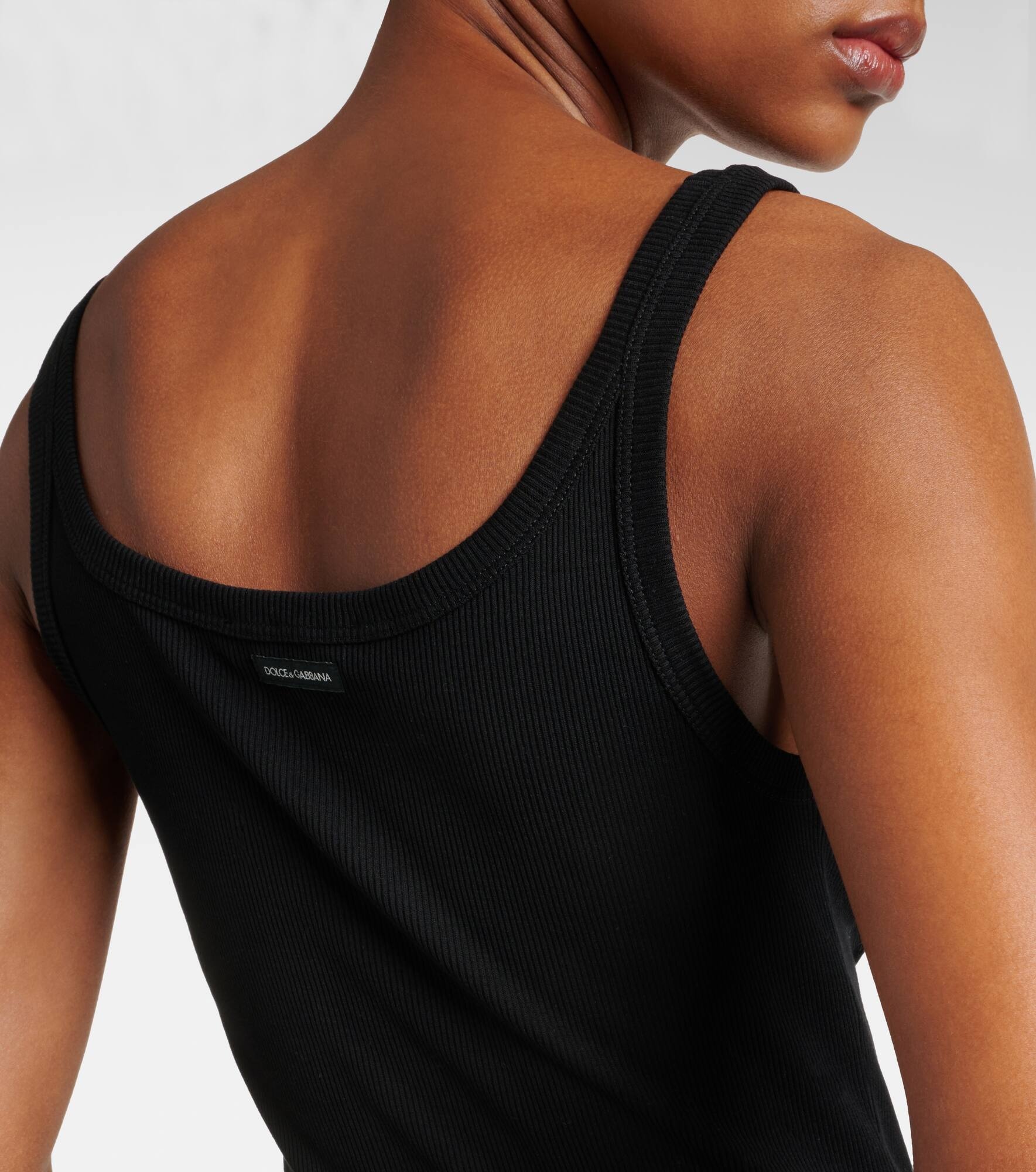 Ribbed-knit cotton tank top - 5