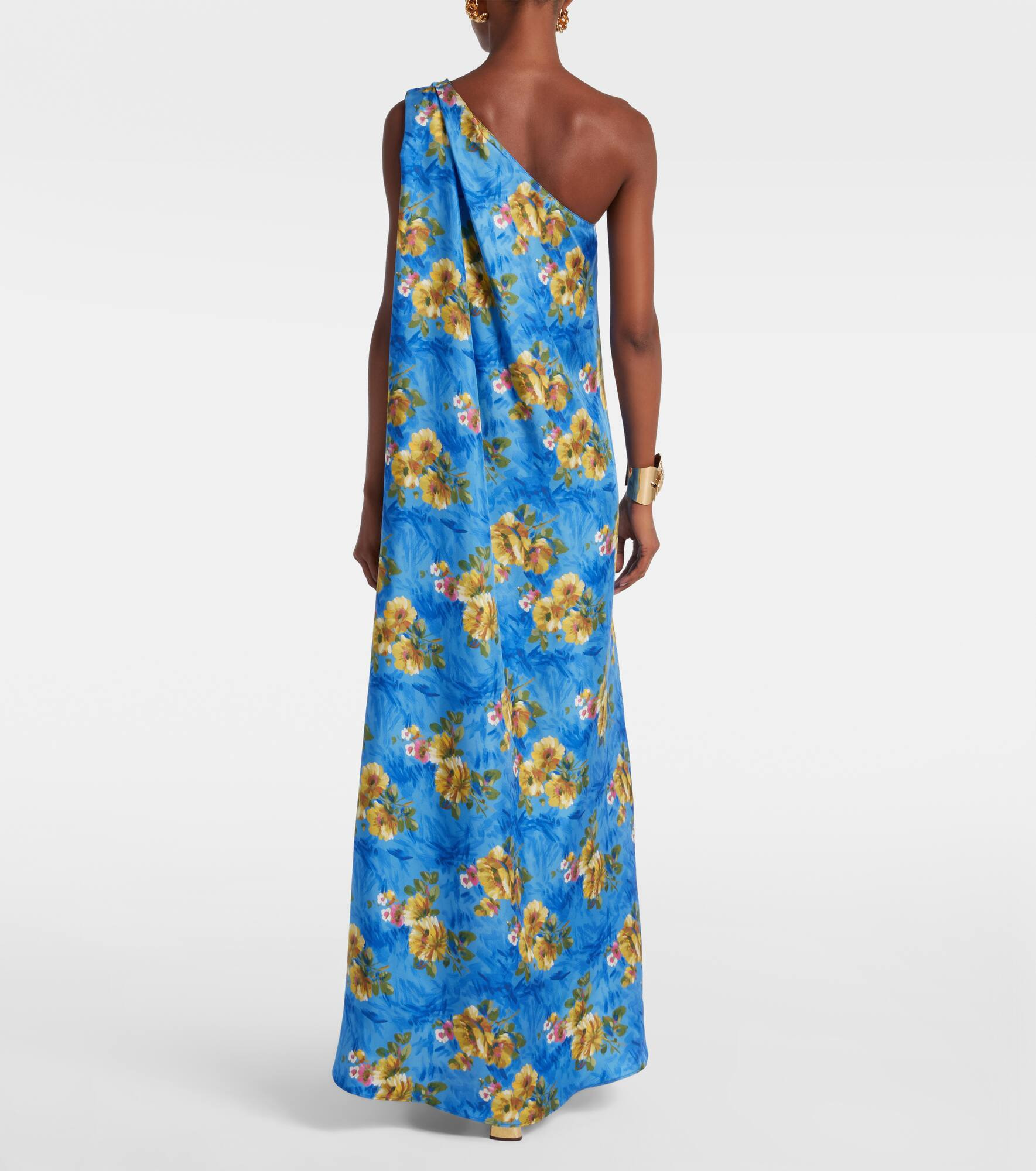 Roy floral silk twill maxi dress - 3