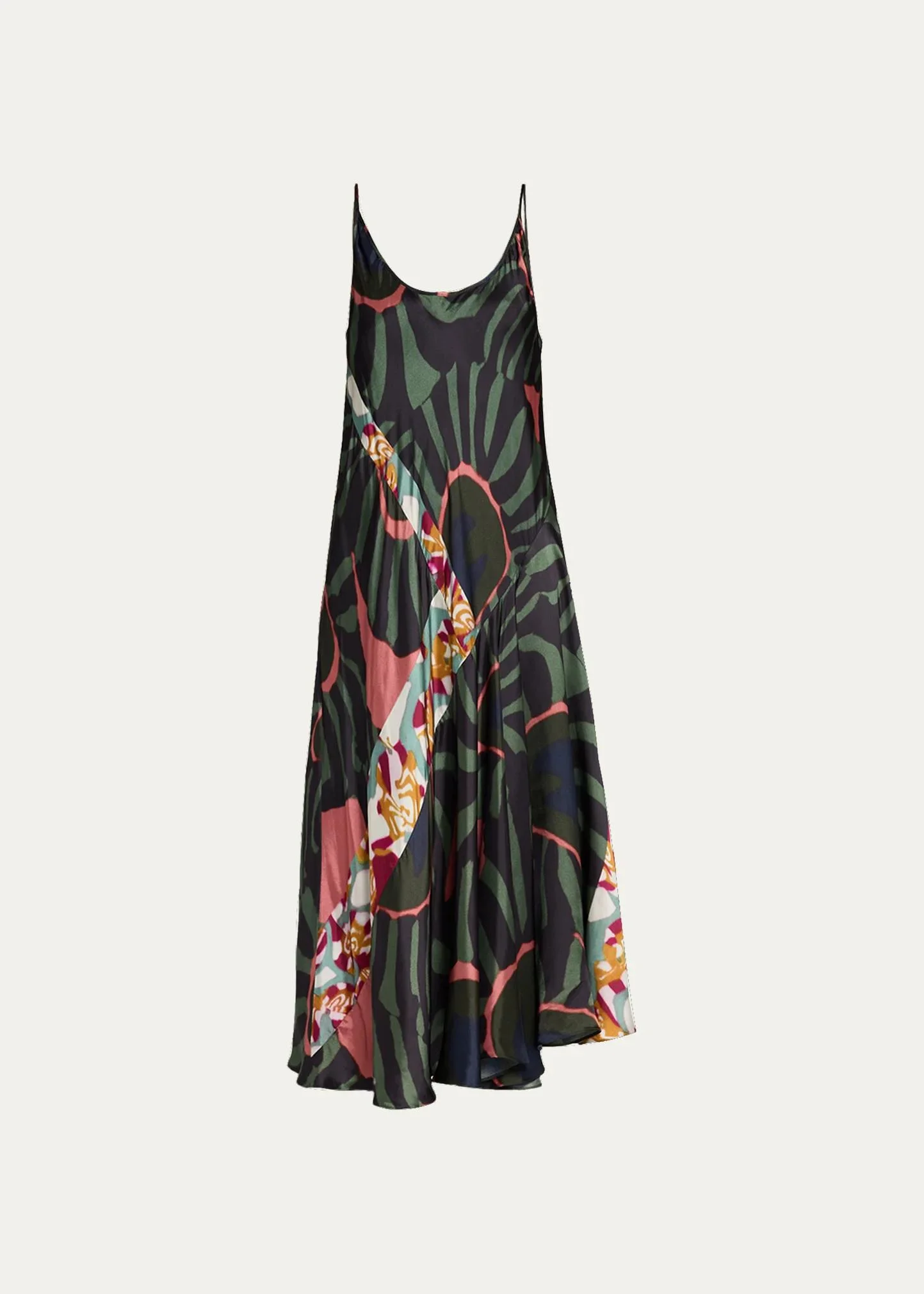 Women's Dibelle Printed A-Line Midi Dress - Khaki - 1
