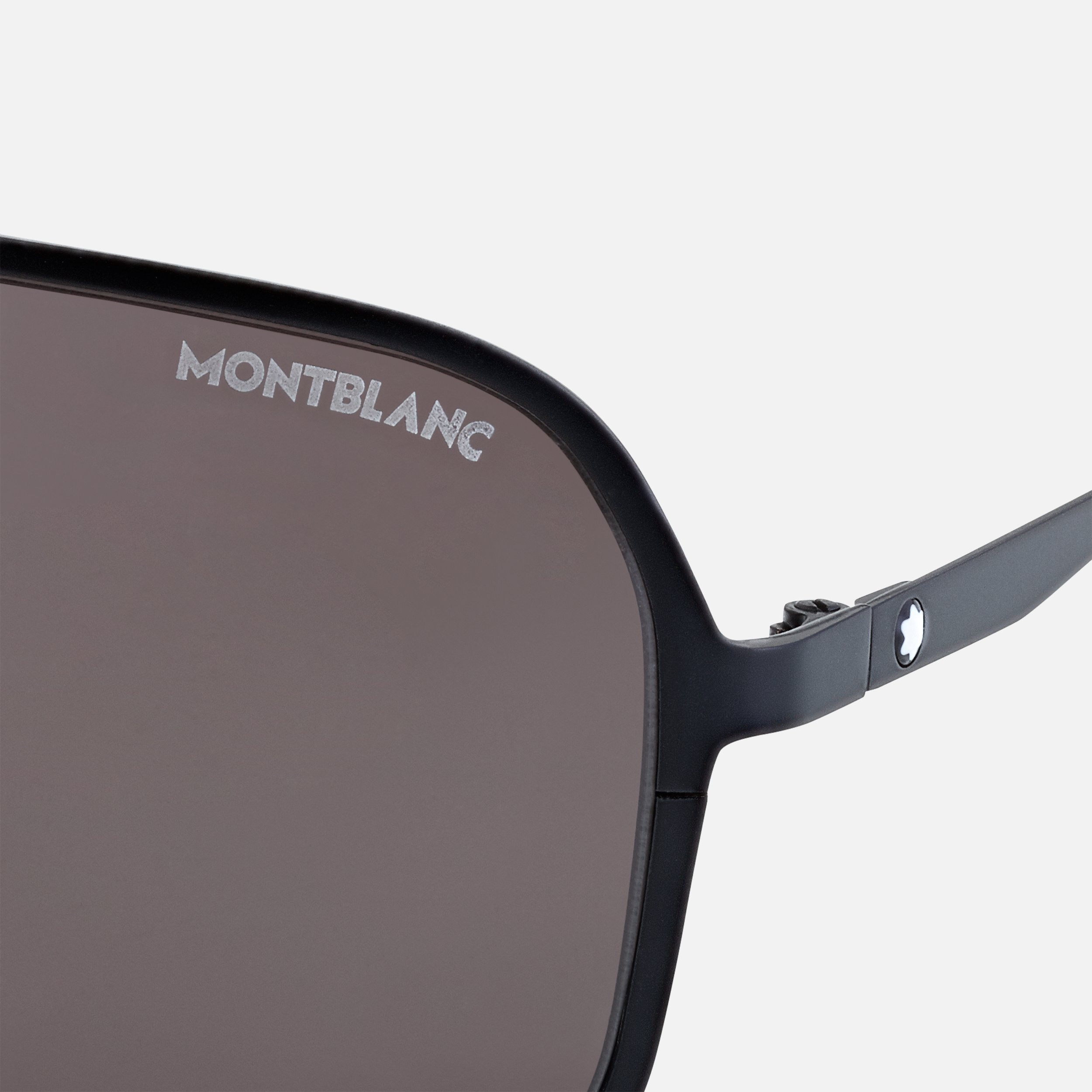 Rectangular Black Metal Frame Sunglasses - 2