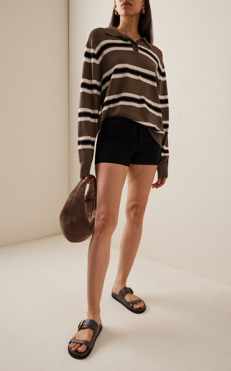 A.EMERY Prince Leather Slide Sandals grey outlook