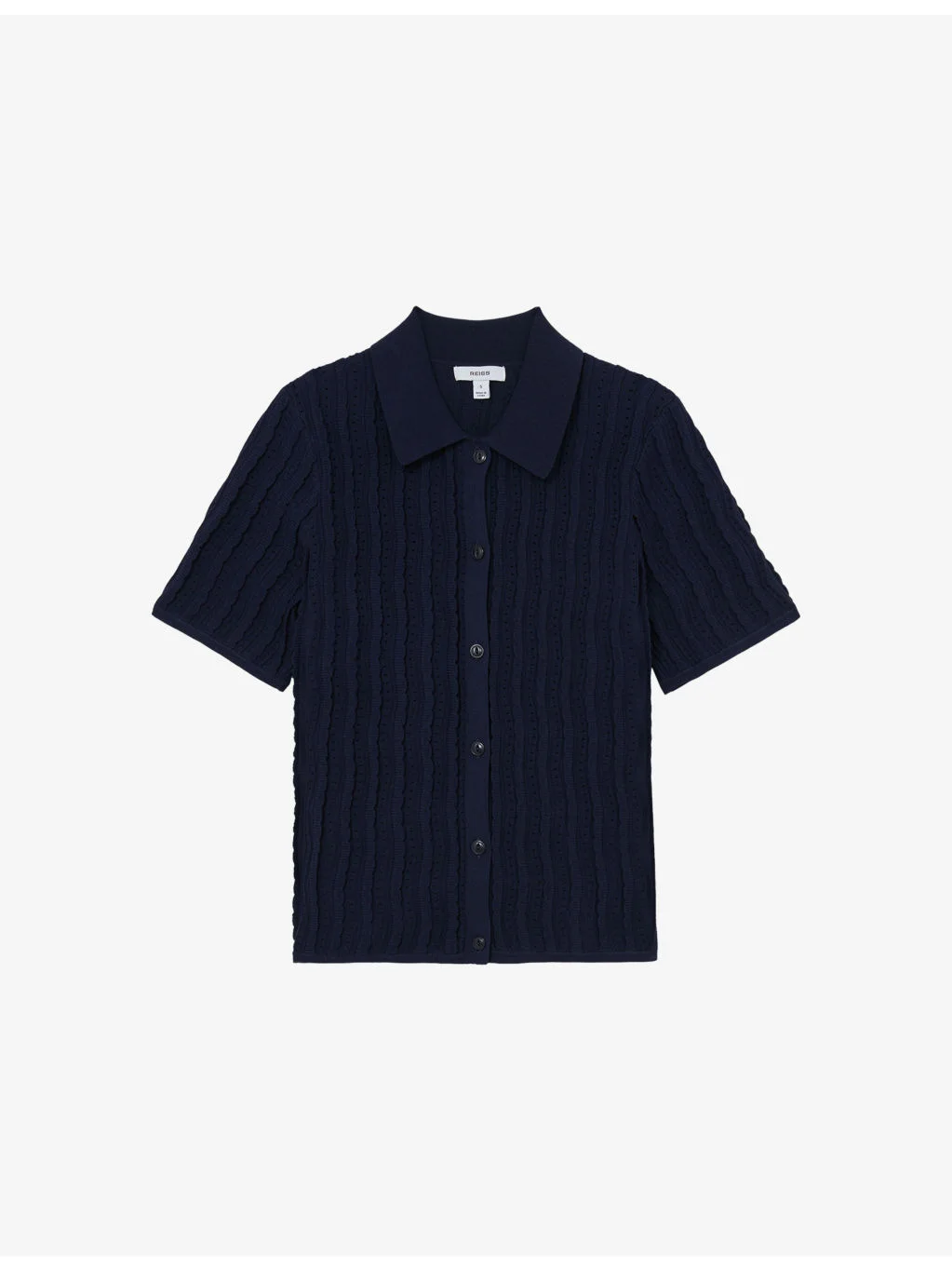 Audrey Short-Sleeved Knitted Shirt - 1