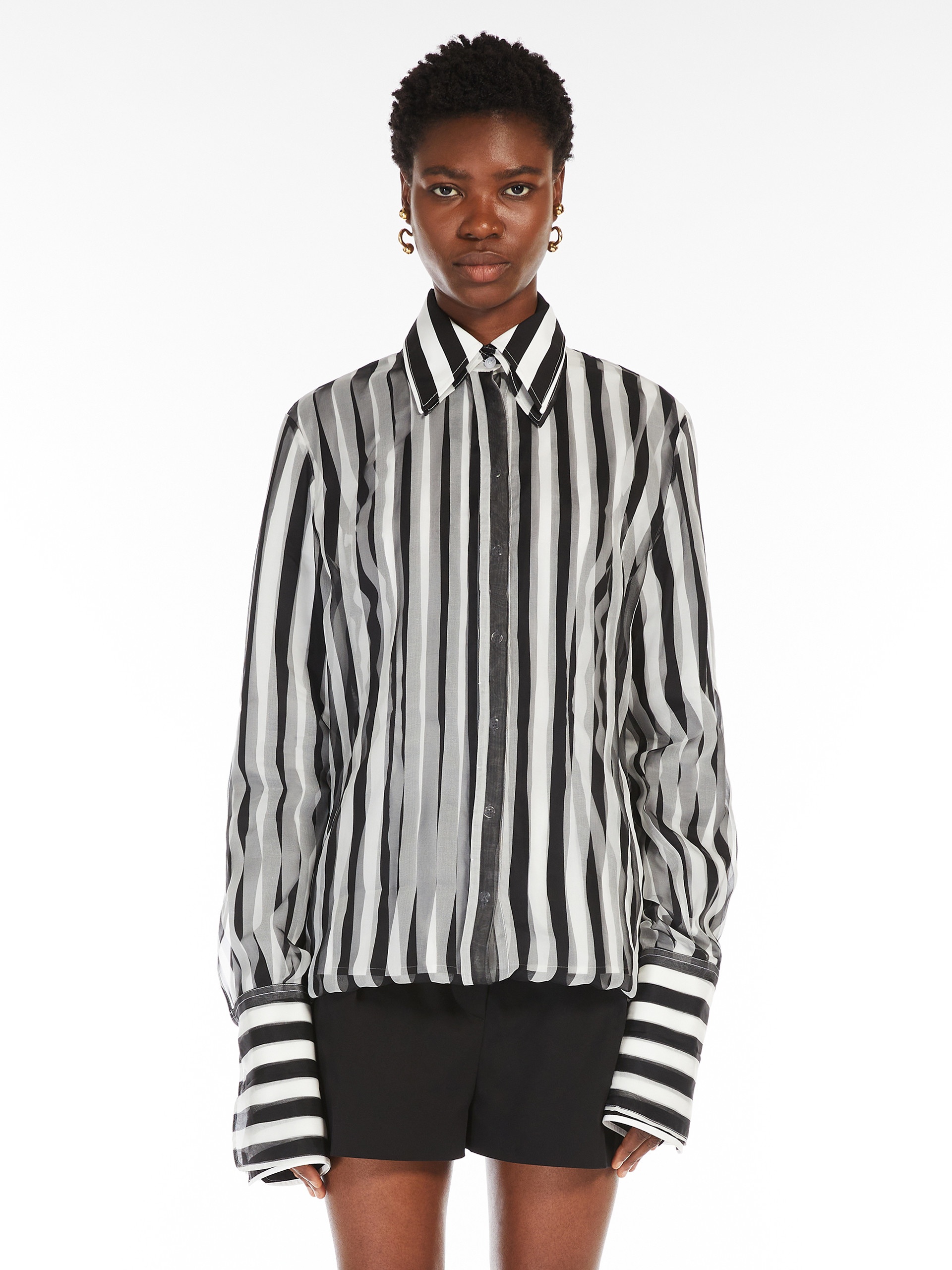 SUMERO Poplin and silk organza shirt - 3