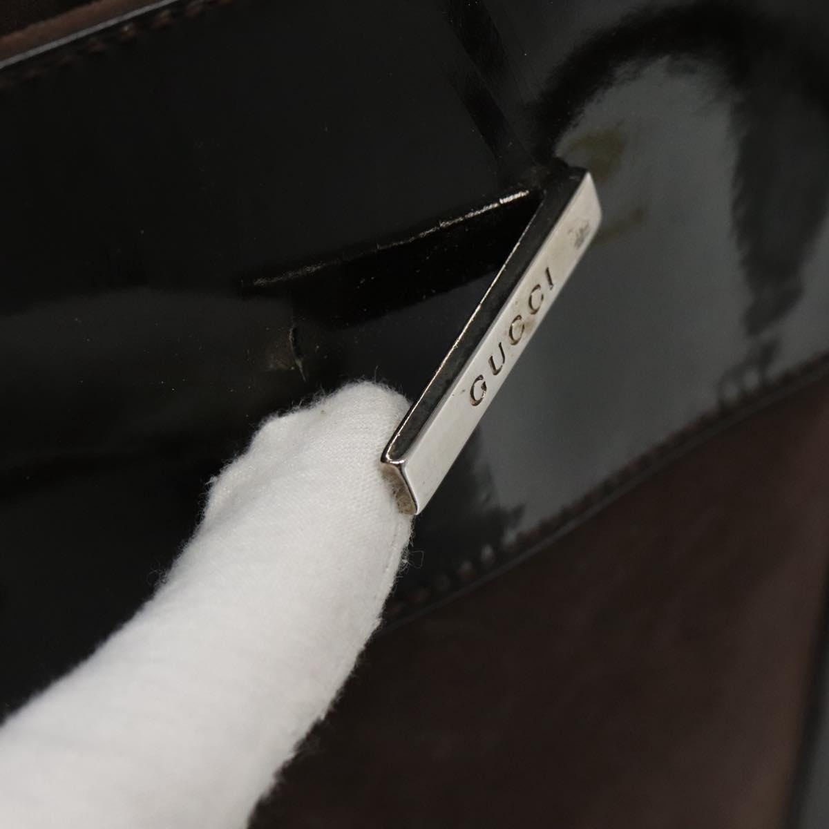 GUCCI Tote Bag Suede Leather Brown - 9