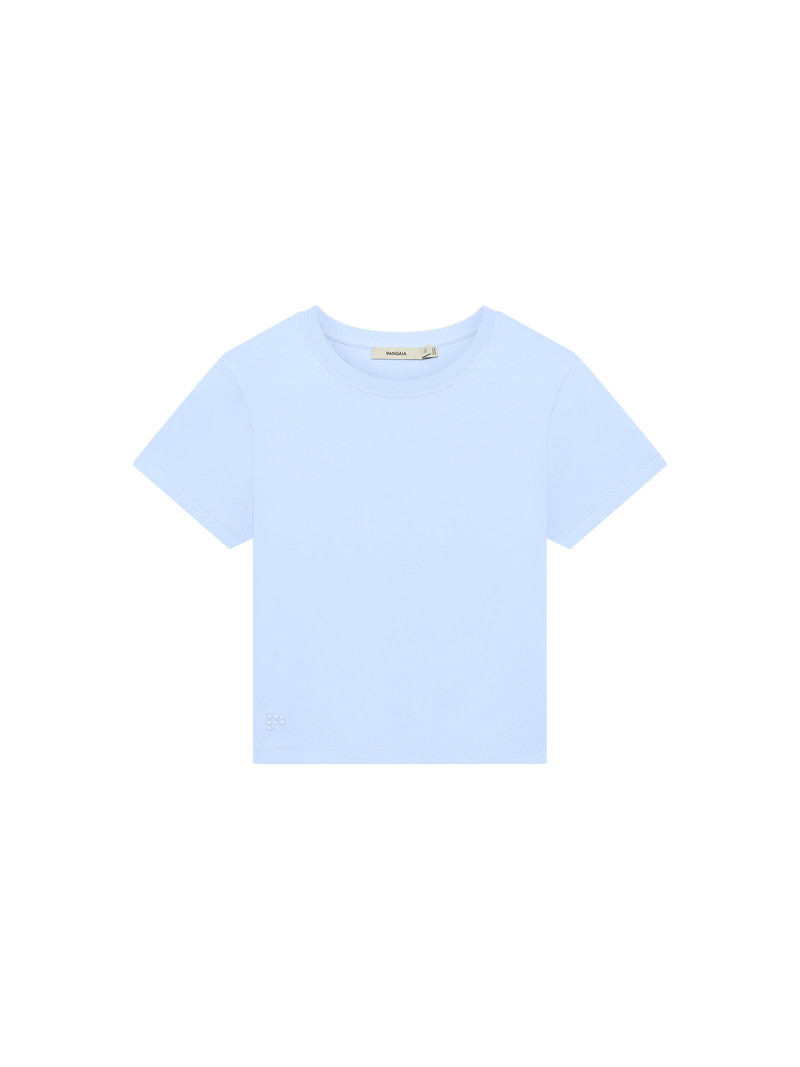 Womens Cropped T-Shirt - Wildflower Blue 1