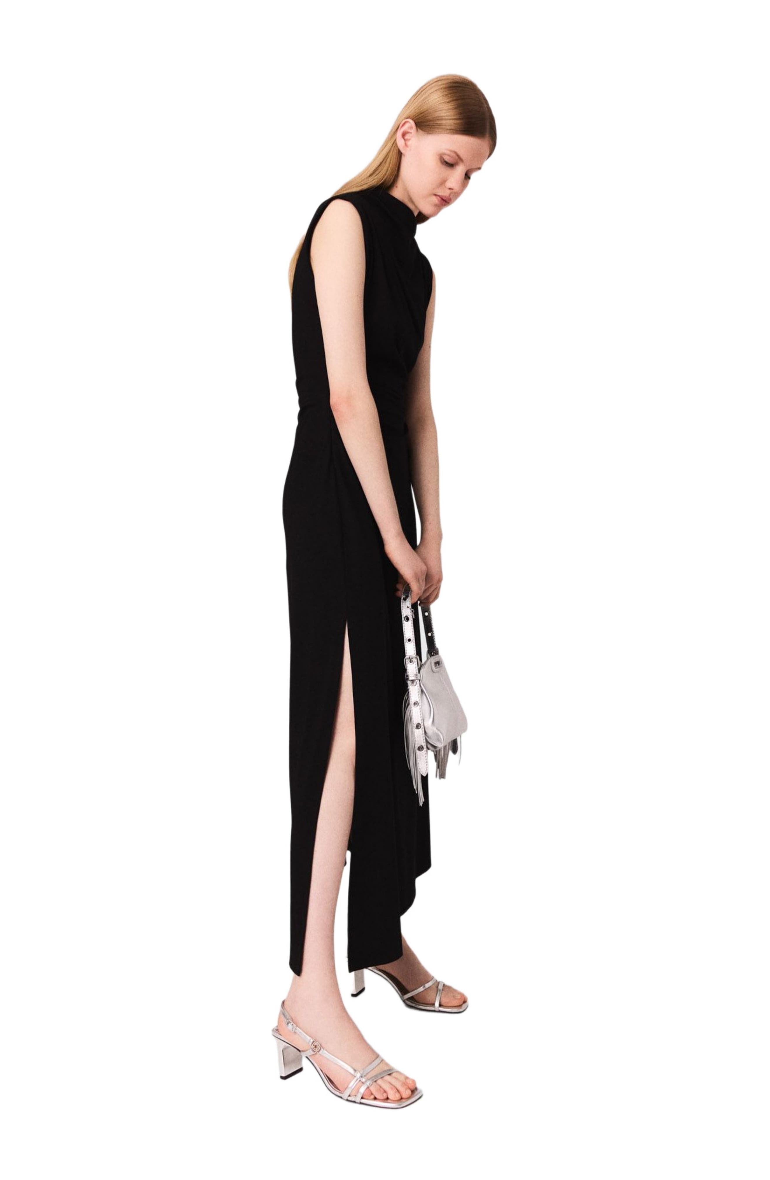 maje Cutout waist maxi dress in Black at Nordstrom - 3