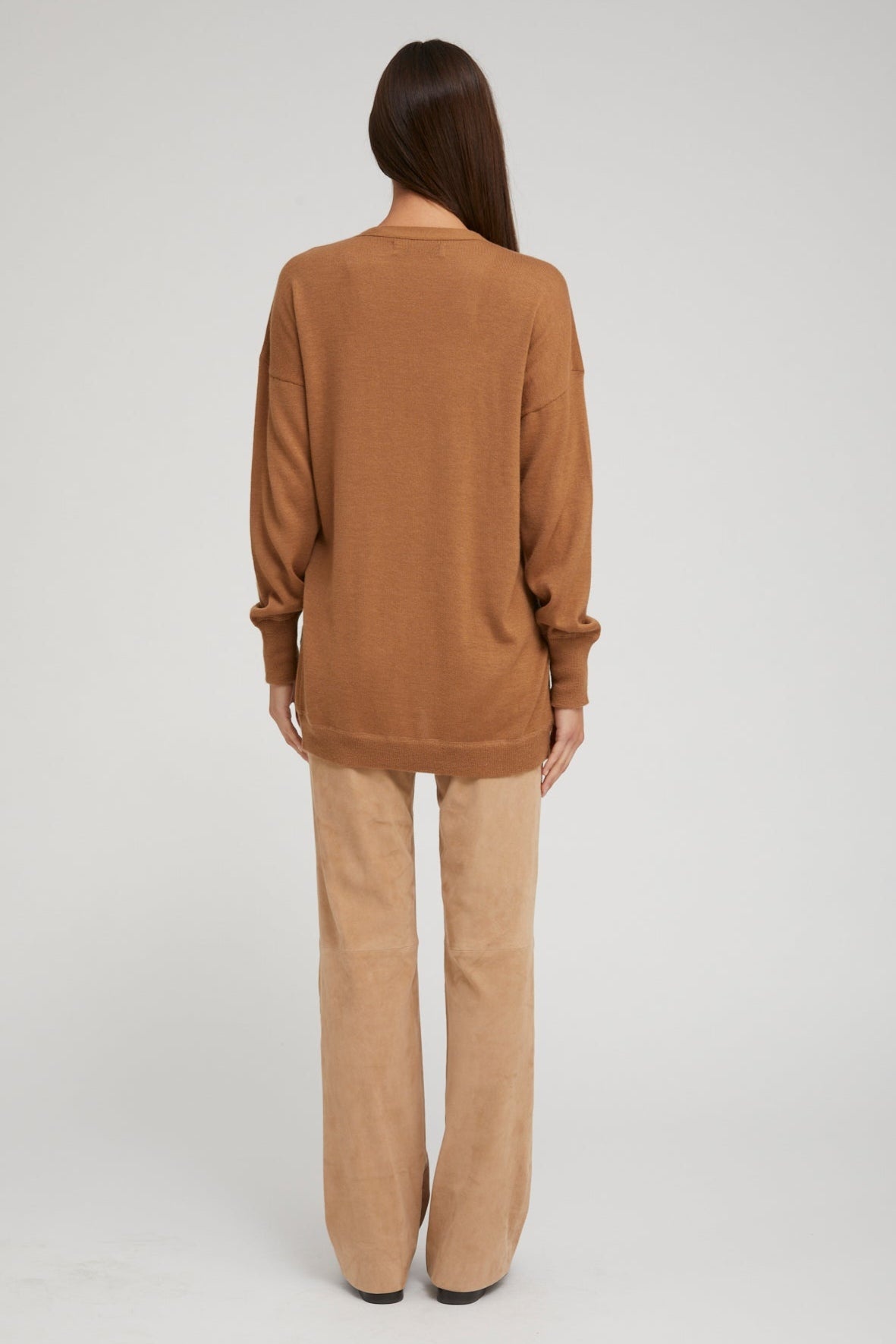 PRALINE CASHMERE BOYFRIEND CARDIGAN - 4