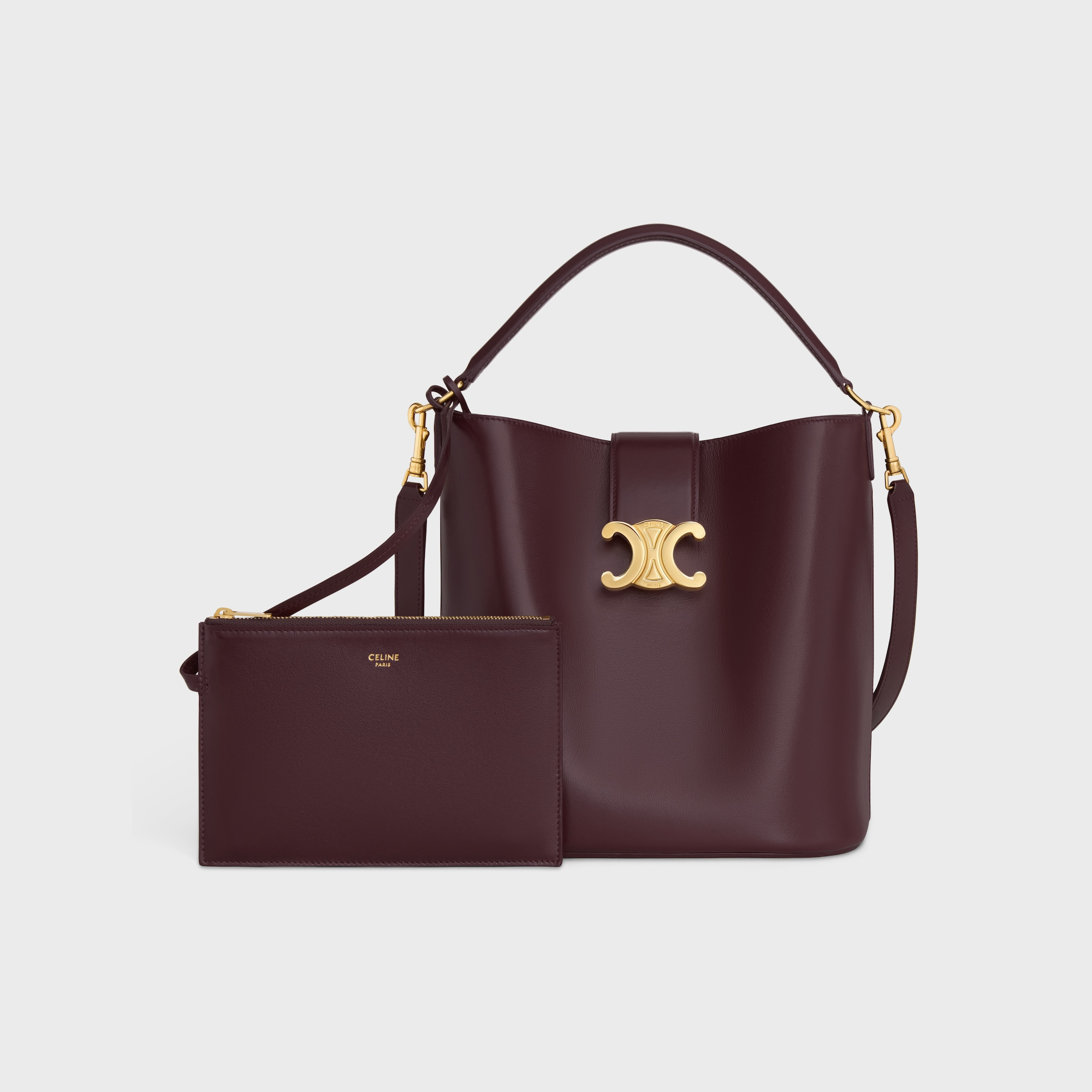 MEDIUM BUCKET LOUISE IN SMOOTH CALFSKIN - 4