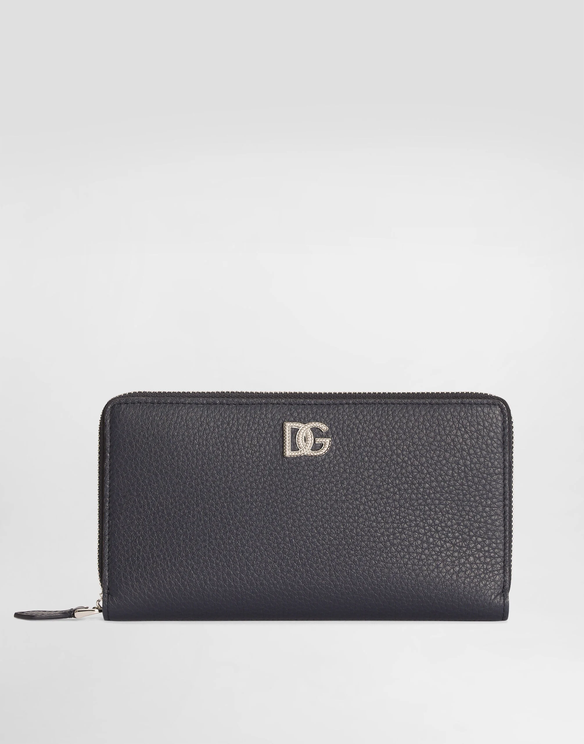 Calfskin wallet with logo - 1