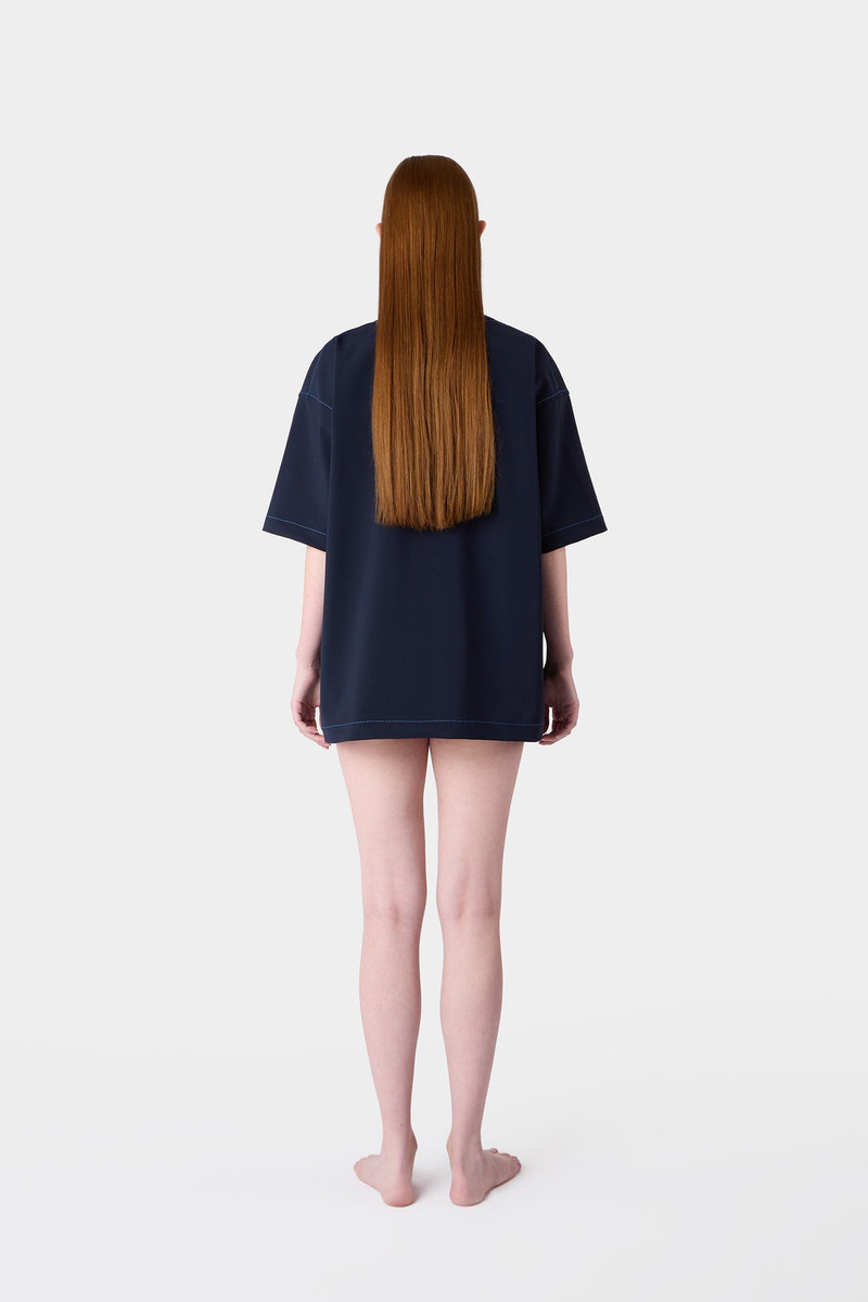 ZIPPED OVER T-SHIRT / dark blue 7