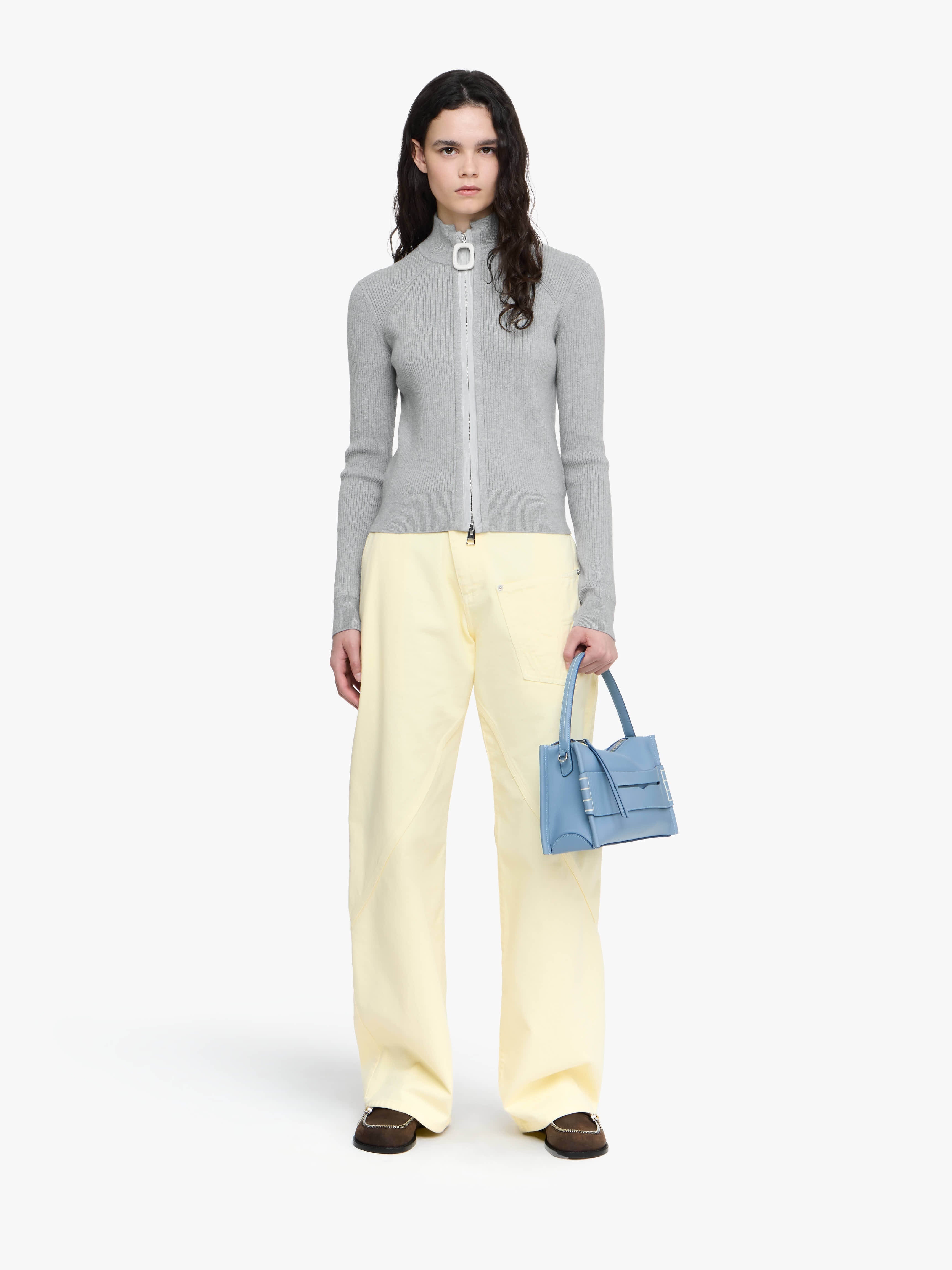 FITTED ZIP UP CARDIGAN - 2