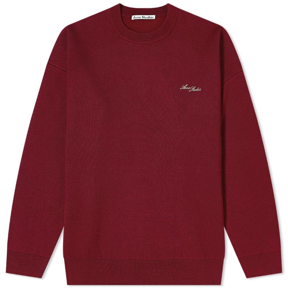 Acne Studios Krew Oversize Logo Crew Knit - 1