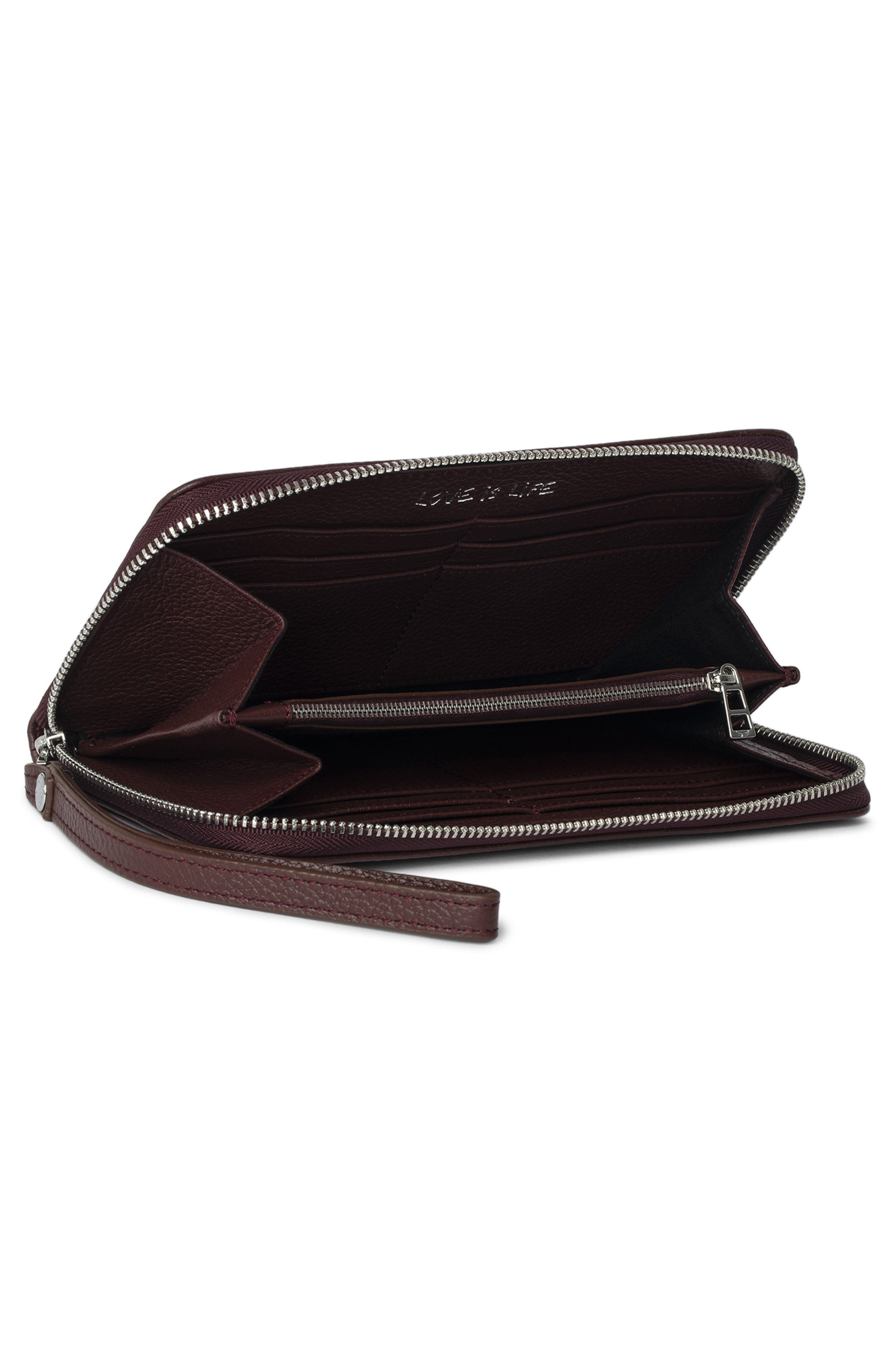 Zadig & Voltaire Compagnon Leather Zip Wallet in Fierce at Nordstrom - 2
