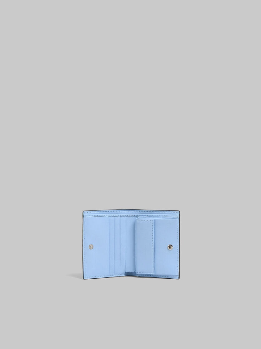 BLACK LEATHER BIFOLD WALLET WITH RAISED MARNI LOGO - 2