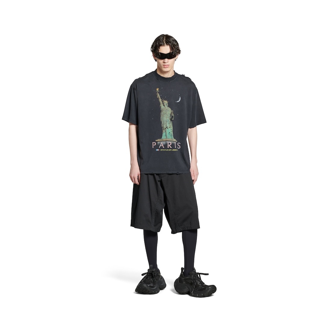Paris Liberty T-shirt Medium Fit in Black - 2