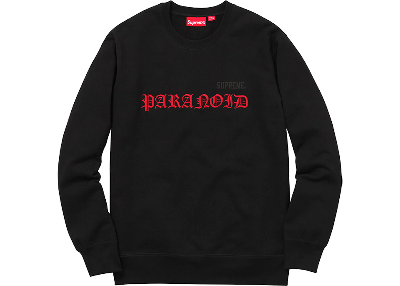 Supreme Black Sabbath Paranoid Crewneck Black - 1