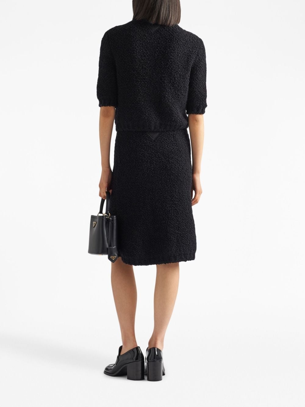 【プラダ・PRADA】Boucle mohair knit skirt Prada Bouclé mohair knit skirt | farfetch | REVERSIBLE