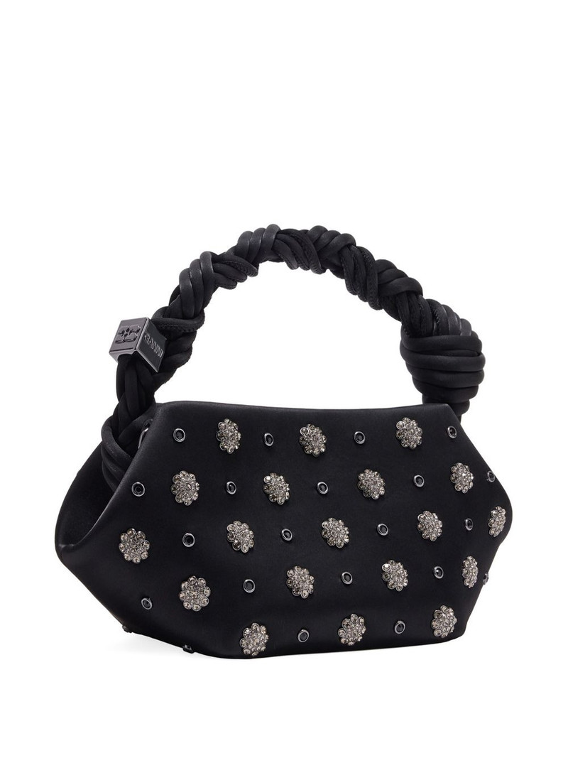 GANNI mini Bou flower-embellished stud tote bag outlook