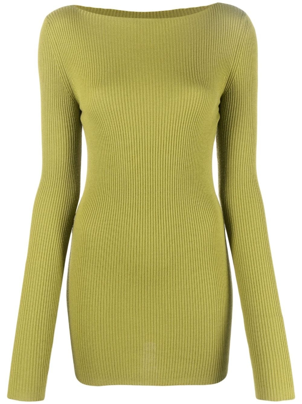 cut-out ribbed jumper - 1