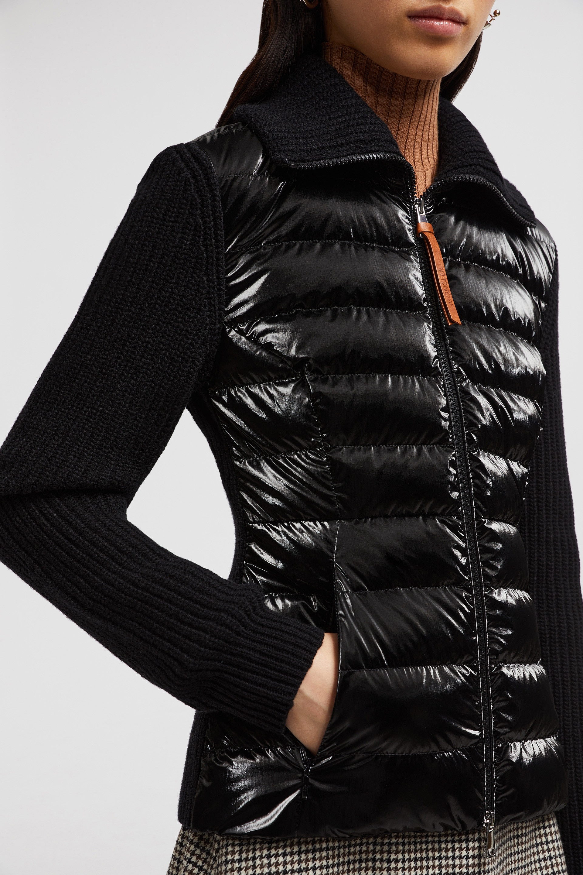Padded Wool Zip-Up Cardigan - 6