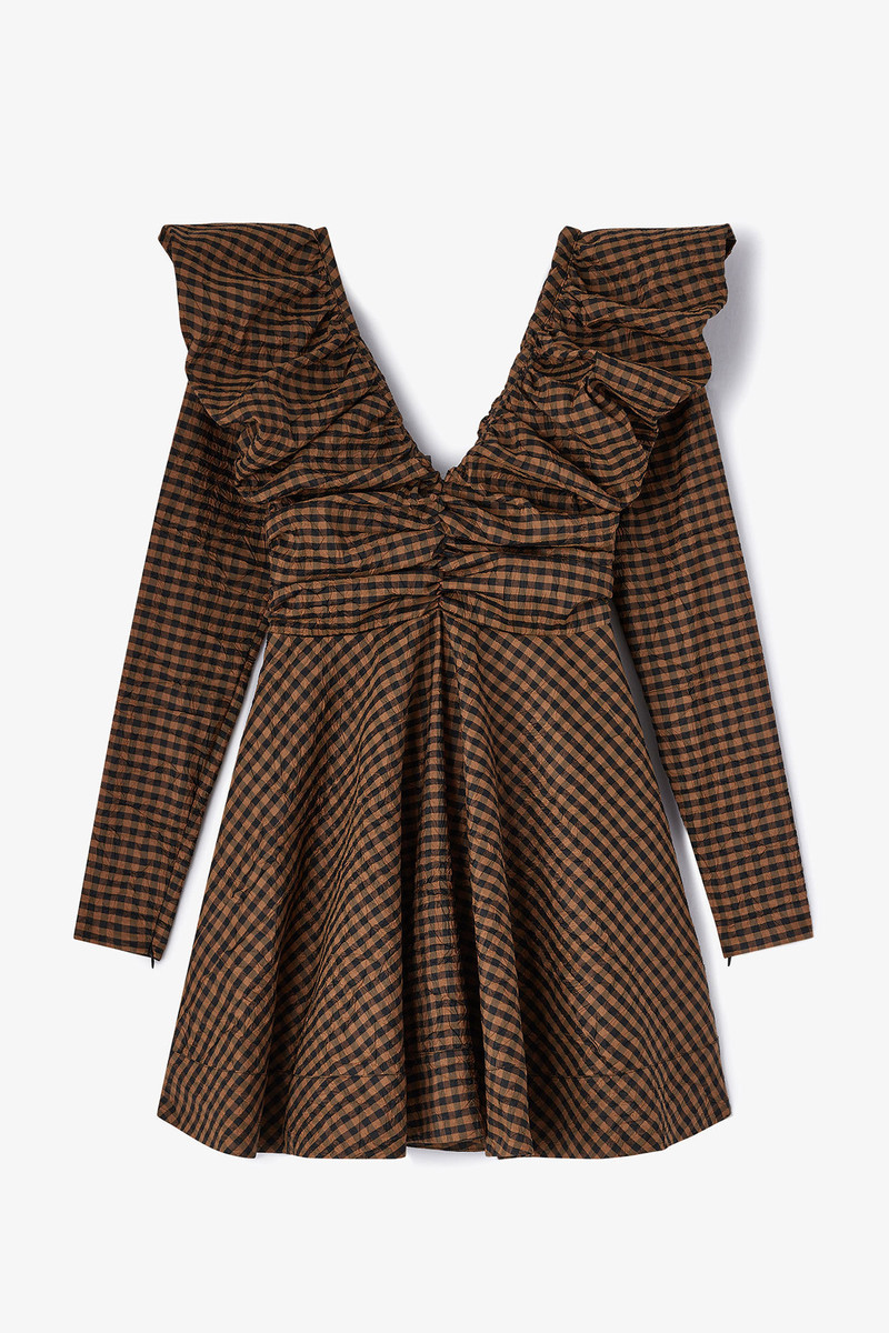 DRESS IN CHECK TAFFETA 1