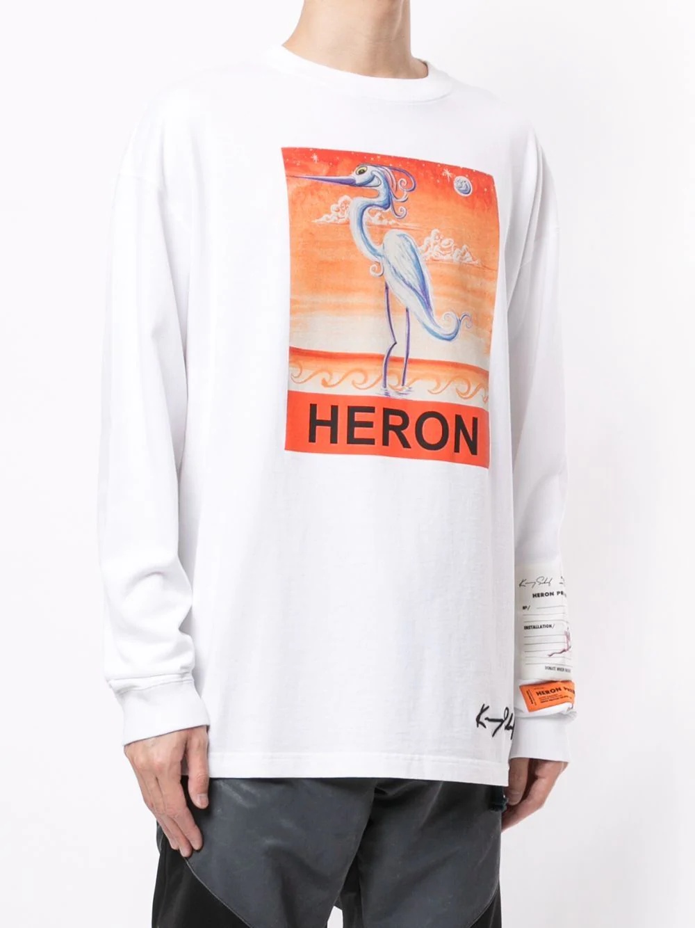 Heron print T-shirt - 3