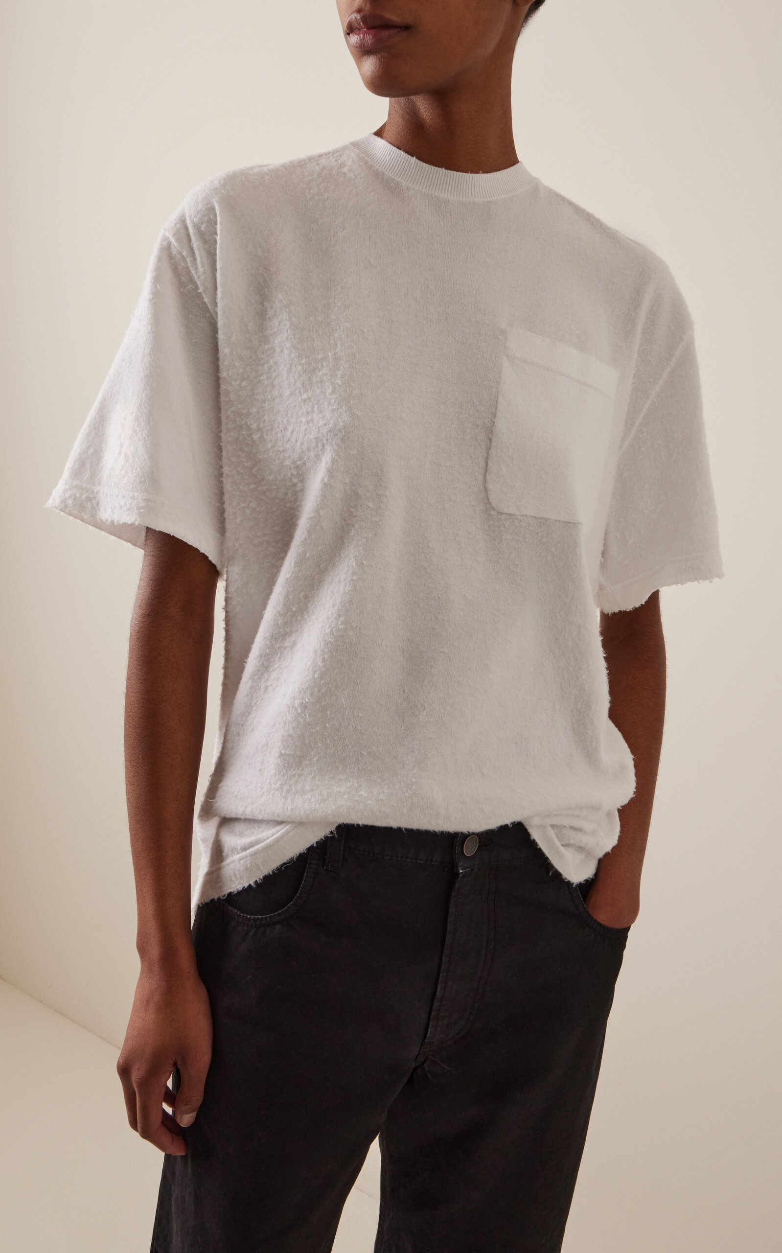 Kaddy Cotton Fleece T-Shirt white - 2