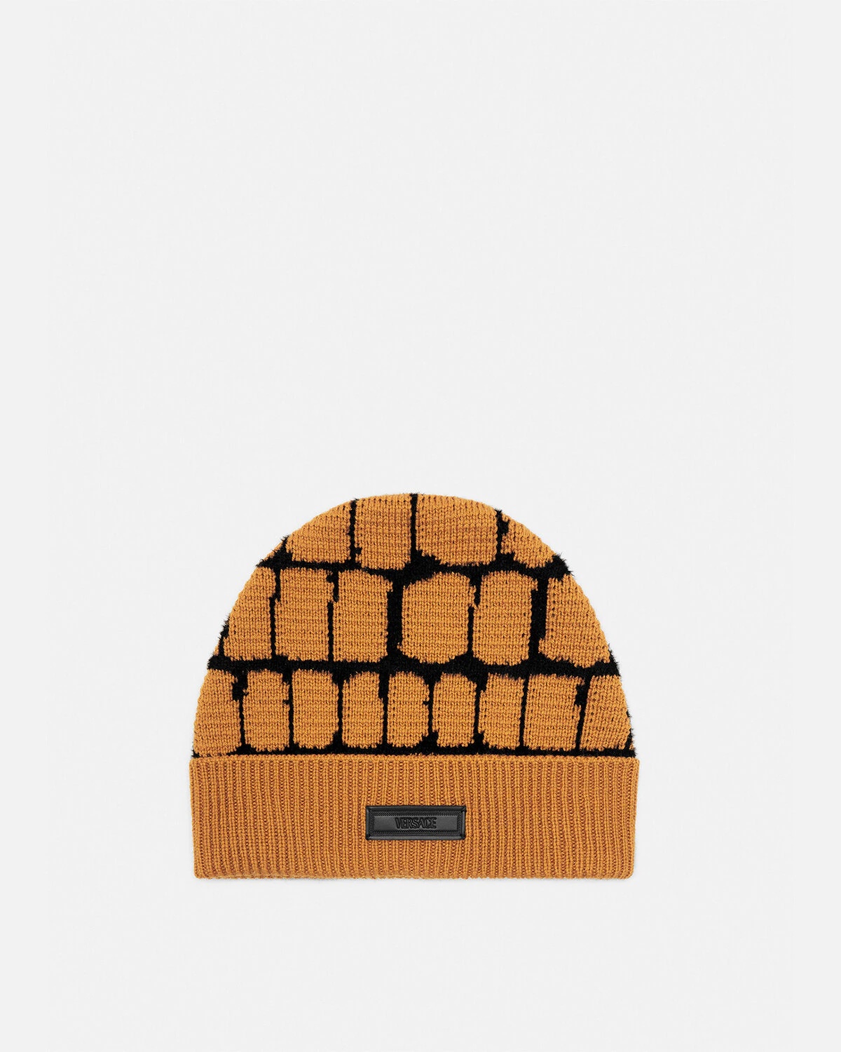 Croc-Effect Chenille Jacquard Beanie - 1