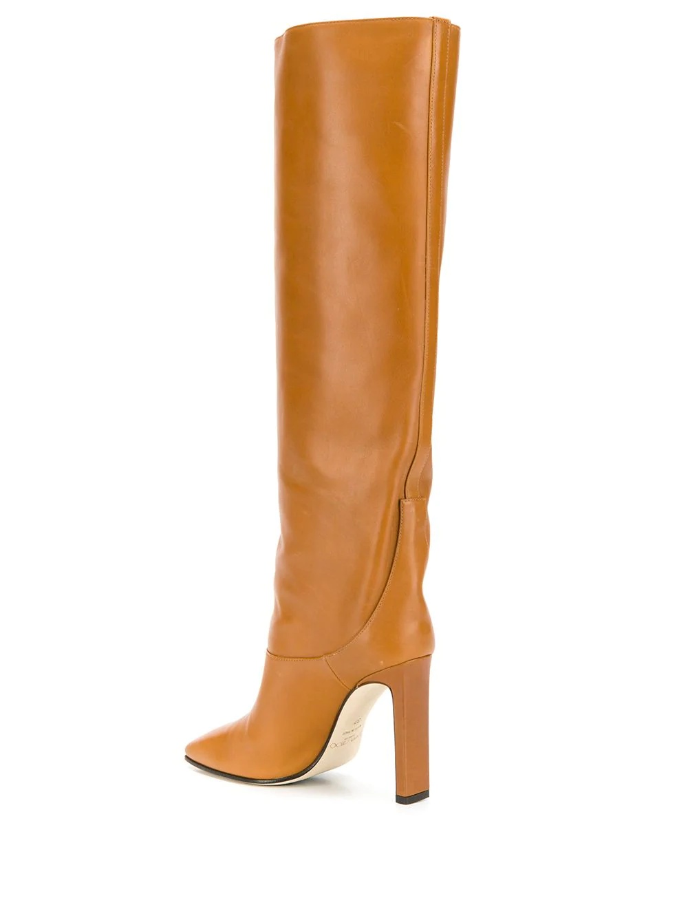 brown logo 100 knee-high boots - 3