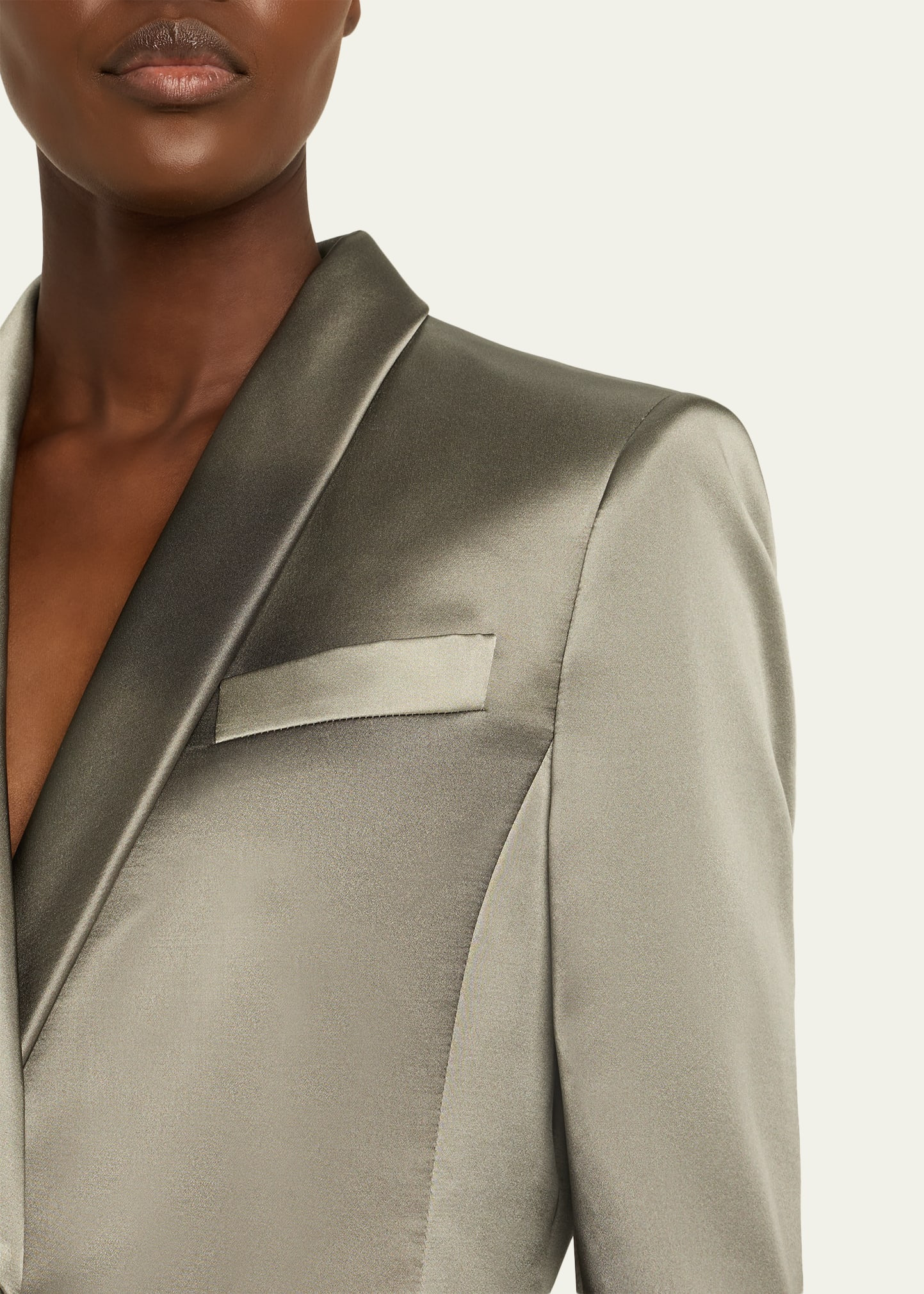 Ombre Printed One Button Blazer - 5