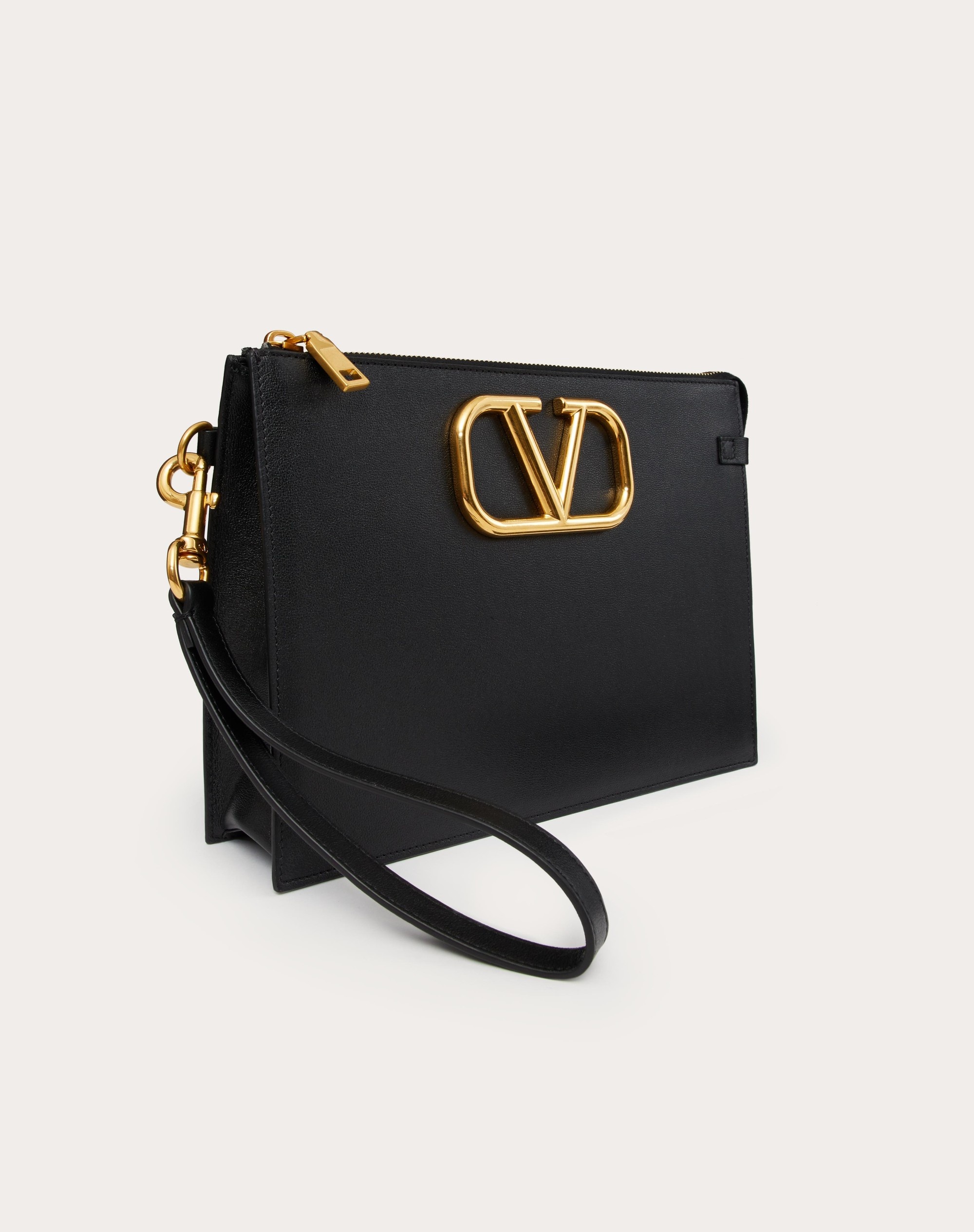 VLOGO SIGNATURE CALFSKIN POUCH - 4