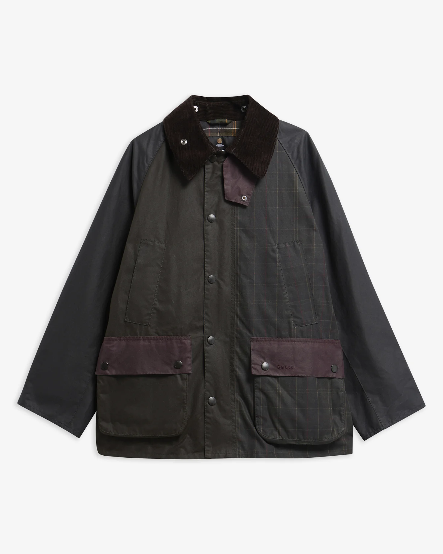 Patchwork Oversized Bedale Waxed Jacket - 1