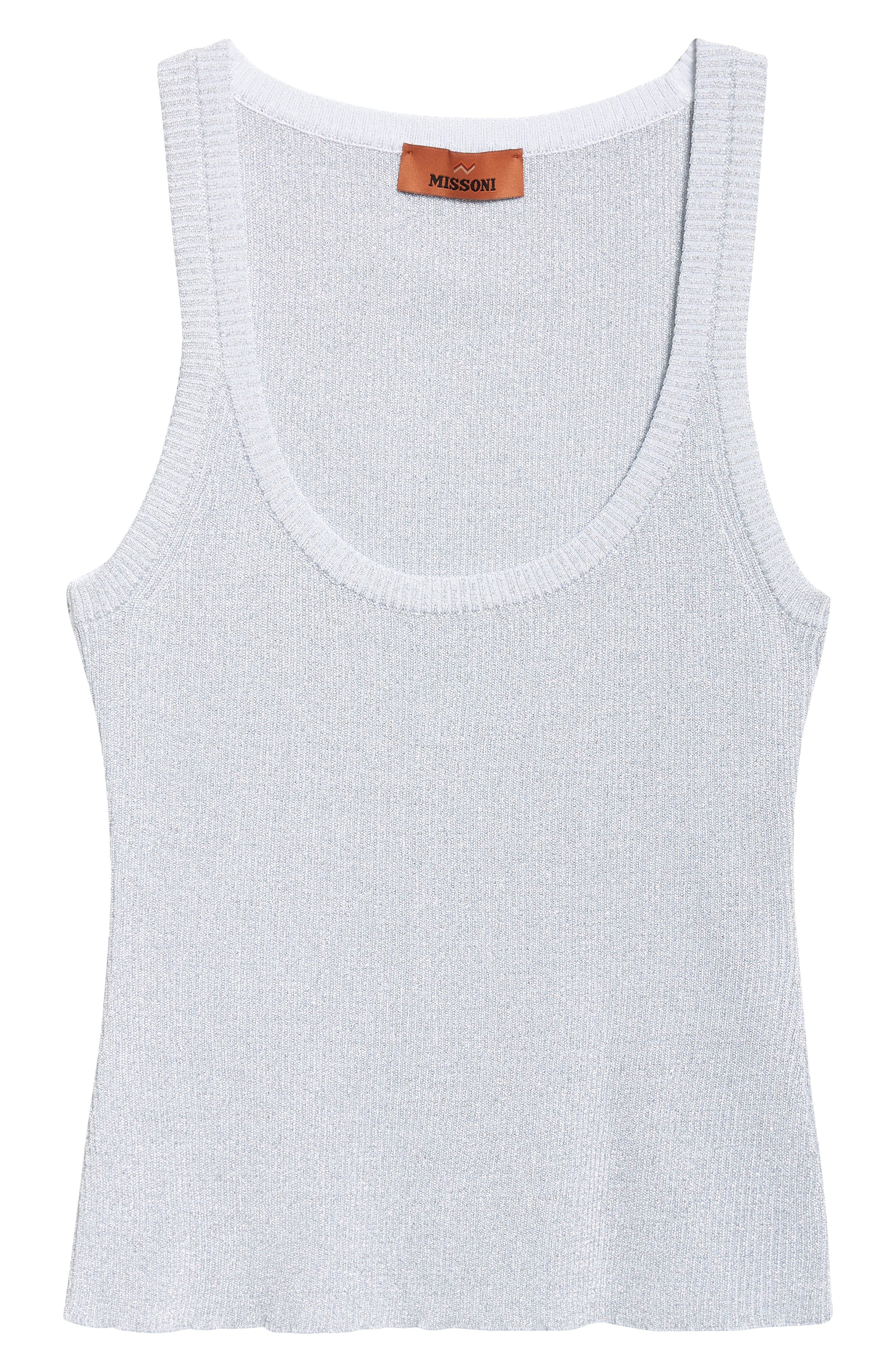 Missoni Metallic Tanki in Silver at Nordstrom - 6