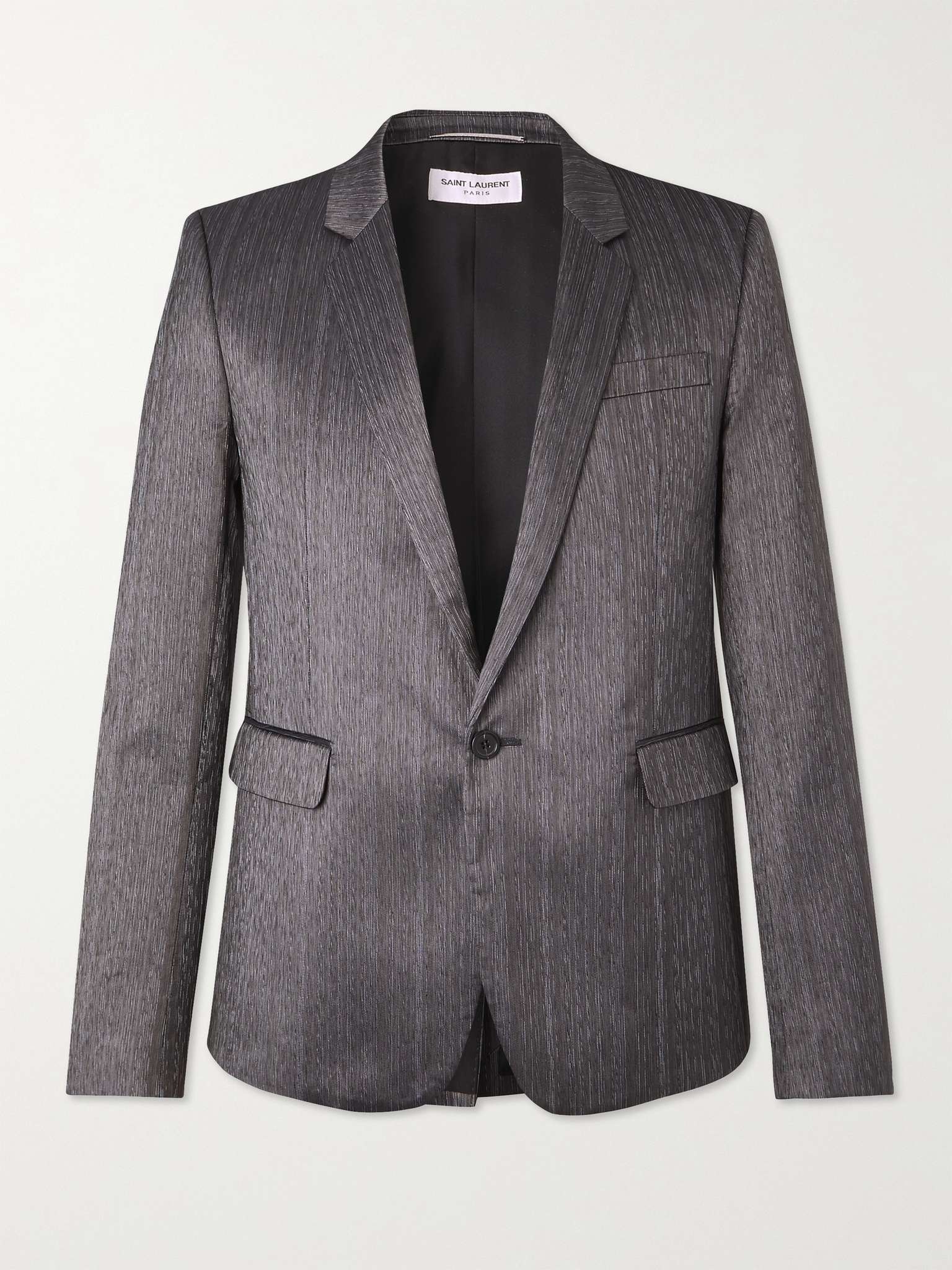 Slim-Fit Silk-Blend Shantung Suit Jacket - 1