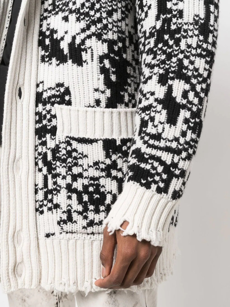 long intarsia-knit cardigan 5