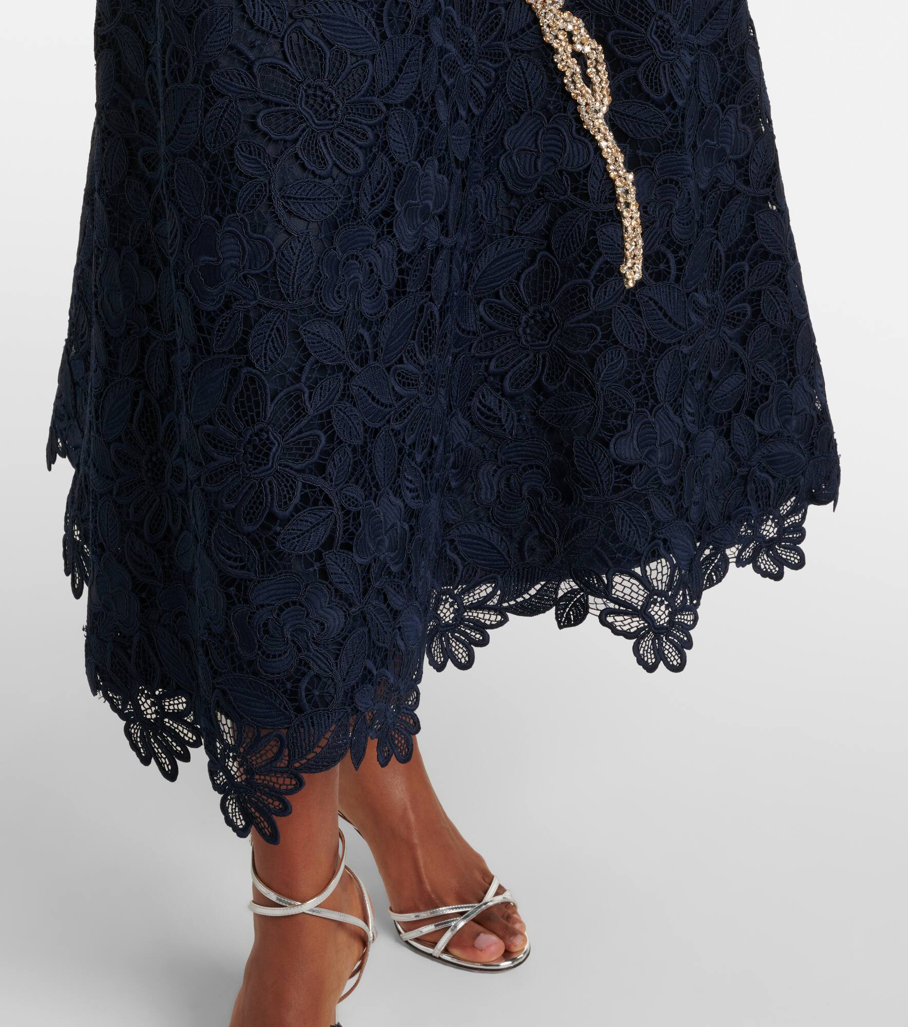 Mariela appliqué lace gown - 6