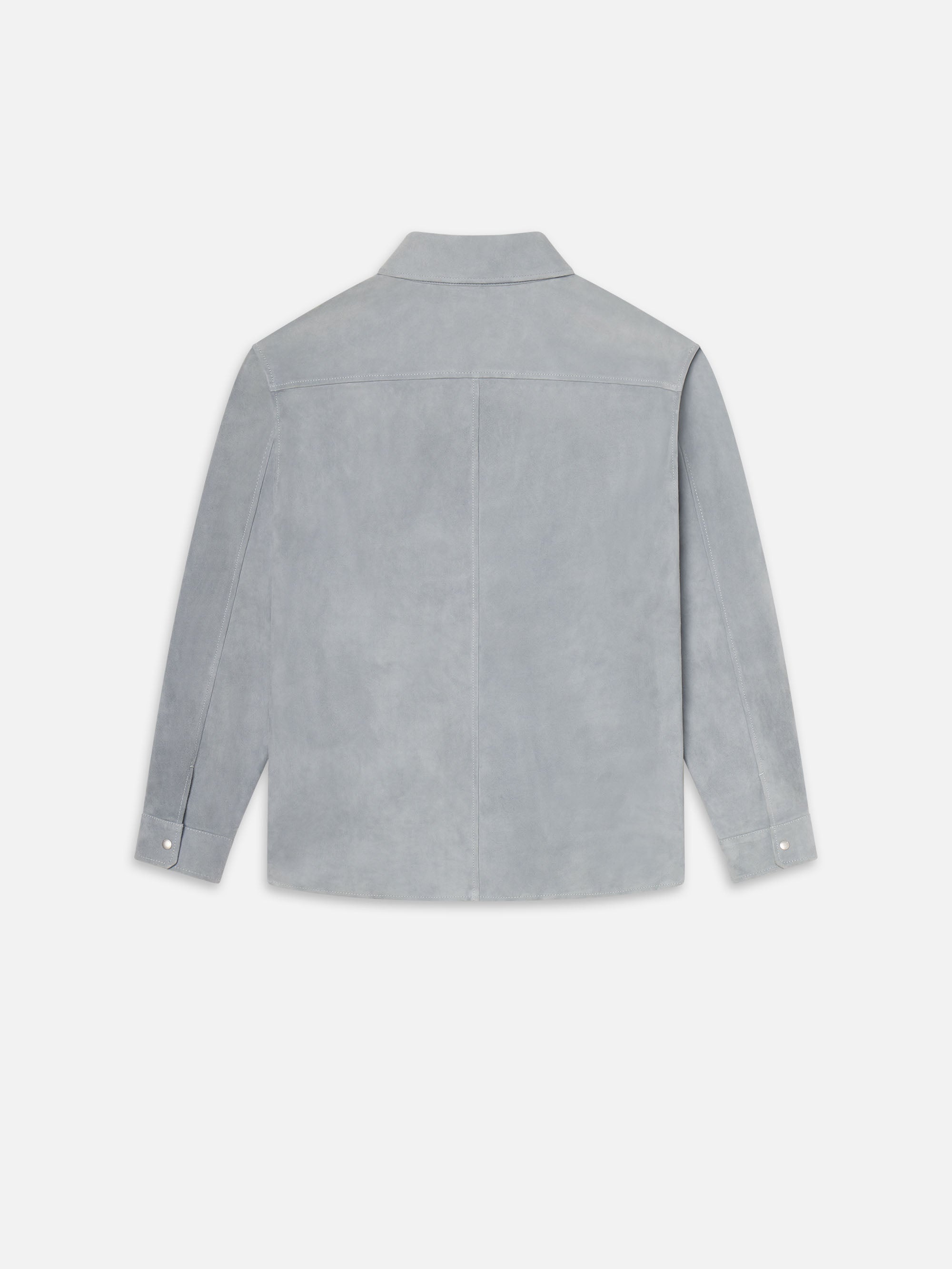 Suede Shirt in Smoky Blue - 4