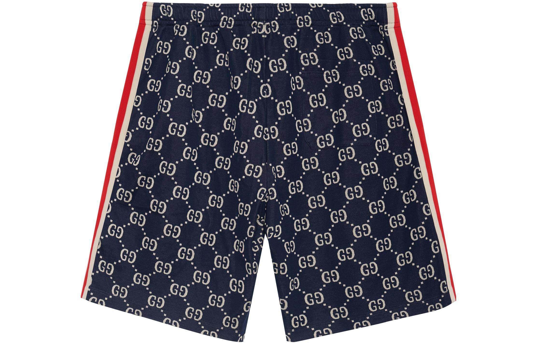 Gucci Side Contrast Striped Jacquard Shorts For Men Blue 474632-X9V05-4245 - 2
