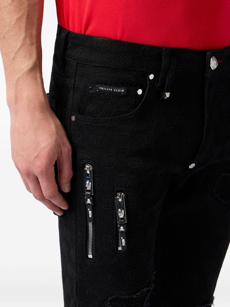 embroidery distressed jeans 5